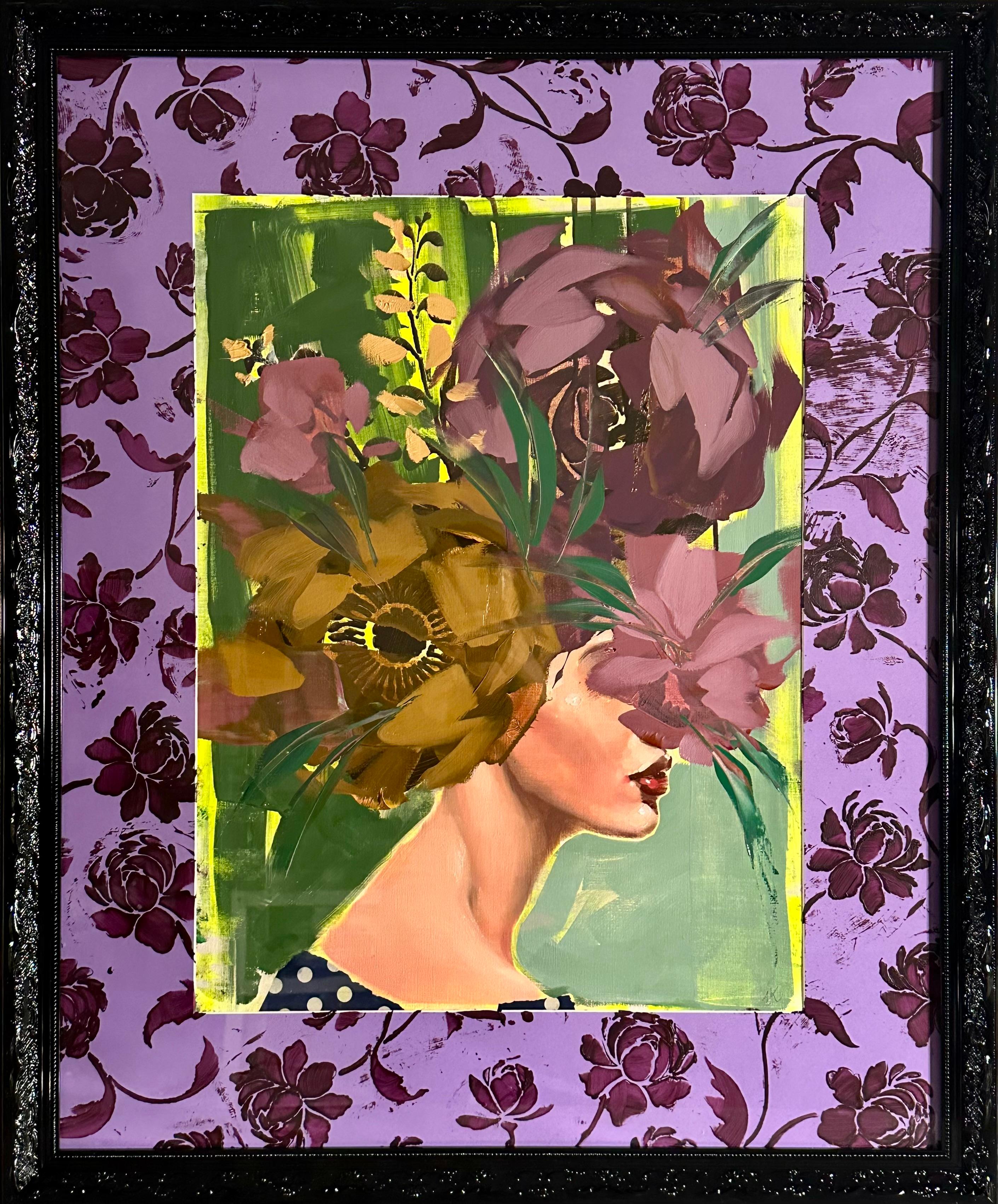 ANNA KINCAIDE
"Ohne Titel II"
Gemischte Medien auf Papier
32 x 30 Zoll

Anna Kincaide kommuniziert Emotionen und Erzählungen mit begrenzter Unterstützung durch die Mimik ihrer Figuren und schafft Kaskaden von Blumen, die ihre Motive bedecken, um