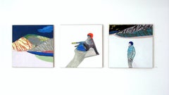 Mountains Landscape - Modern Painting, Abstract, Joyful, Colorful