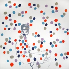 Le garçon Kuba  Modern, Contemporary Portrait Painting, Pop Art, Joyeux
