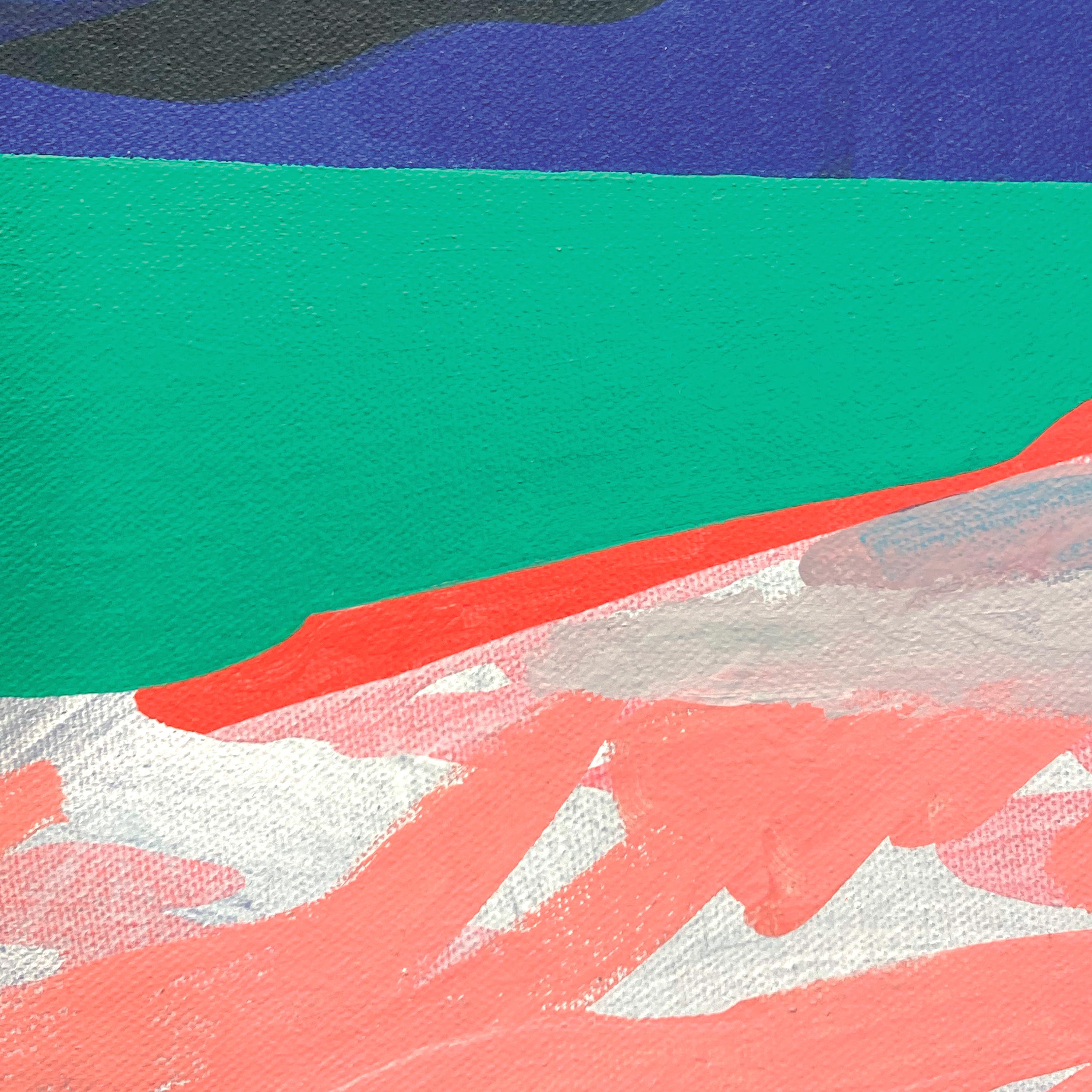 Sans titre 01 -  Peinture contemporaine de paysage, de lac moderne et de nature - Contemporain Painting par Anna Ładecka