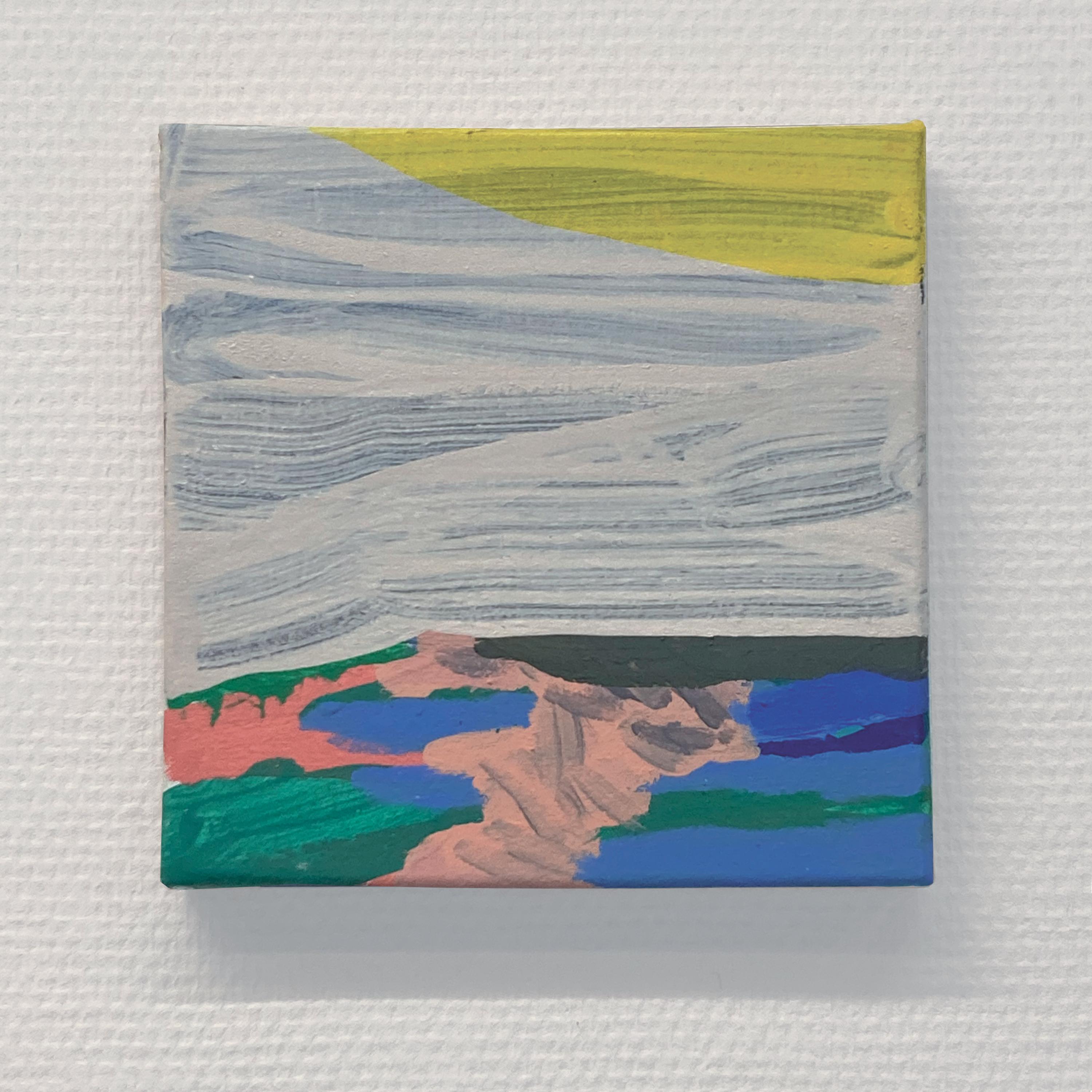 Senza titolo 5 - Pittura astratta moderna di paesaggio, gioiosa, colorata - Painting di Anna Ładecka