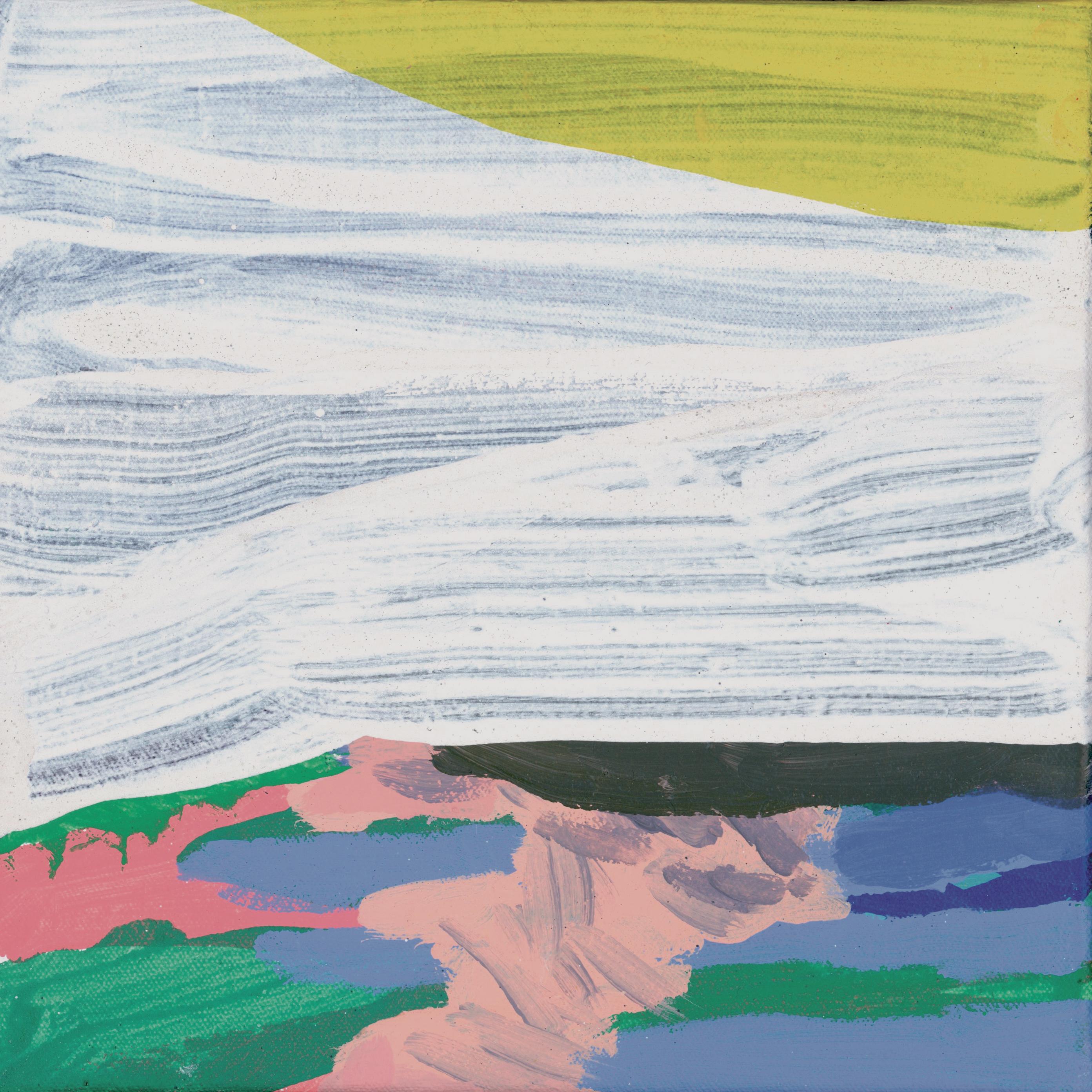 Untitled 5 - Peinture de paysage abstrait moderne, joyeuse, colorée