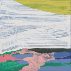 Untitled 5 - Peinture de paysage abstrait moderne, joyeuse, colorée