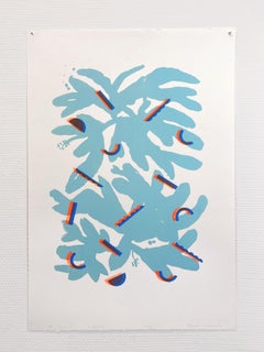 DIVIN PART  - Modern Plants Screen Printing 1/5 , Joyful, Colorful