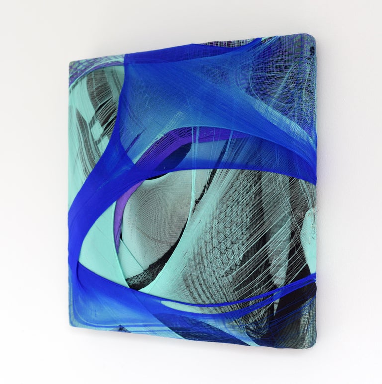 AnnaLena Sauer Blue Space (YInMn blue abstract textile fabric mint