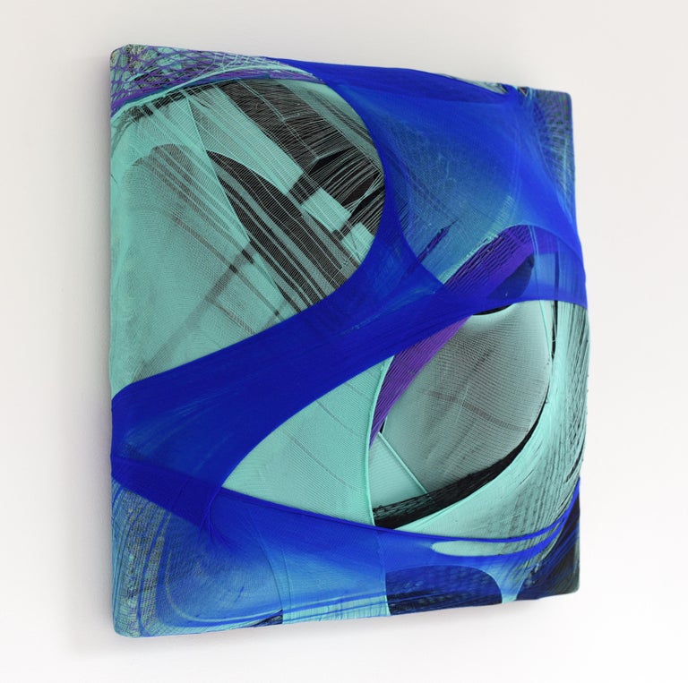 AnnaLena Sauer Blue Space (YInMn blue abstract textile fabric mint