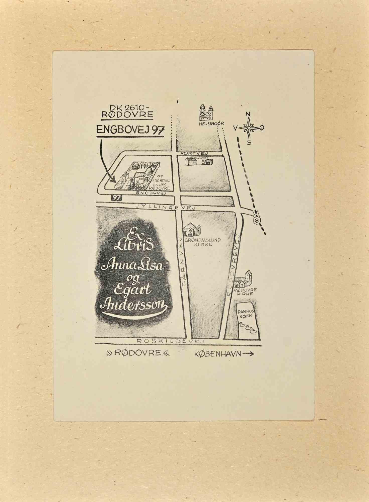  Ex Libris  - Anna Lisa Egart Andersson is a Modern Artwork realized in Mid 20th Century.

Ex Libris. B/W woodcut on paper.  

The work is glued on cardboard.

Total dimensions: 20x 15 cm.

Good conditions.

The artist wants to define a