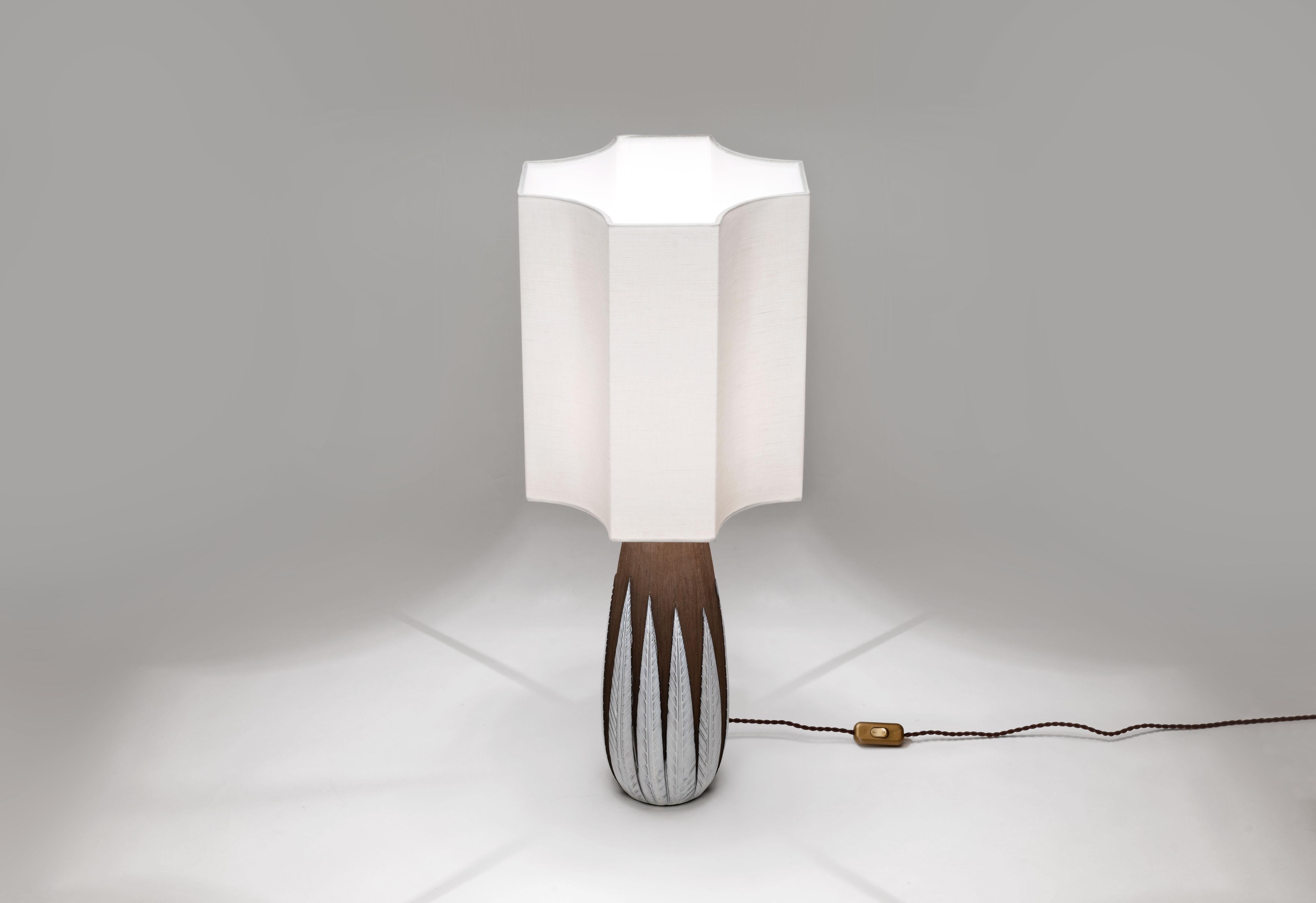Scandinavian Modern Anna-Lisa Thomson Ceramic 'Paprika' Vase Lamp by Upsala Ekeby, Swedish Modern