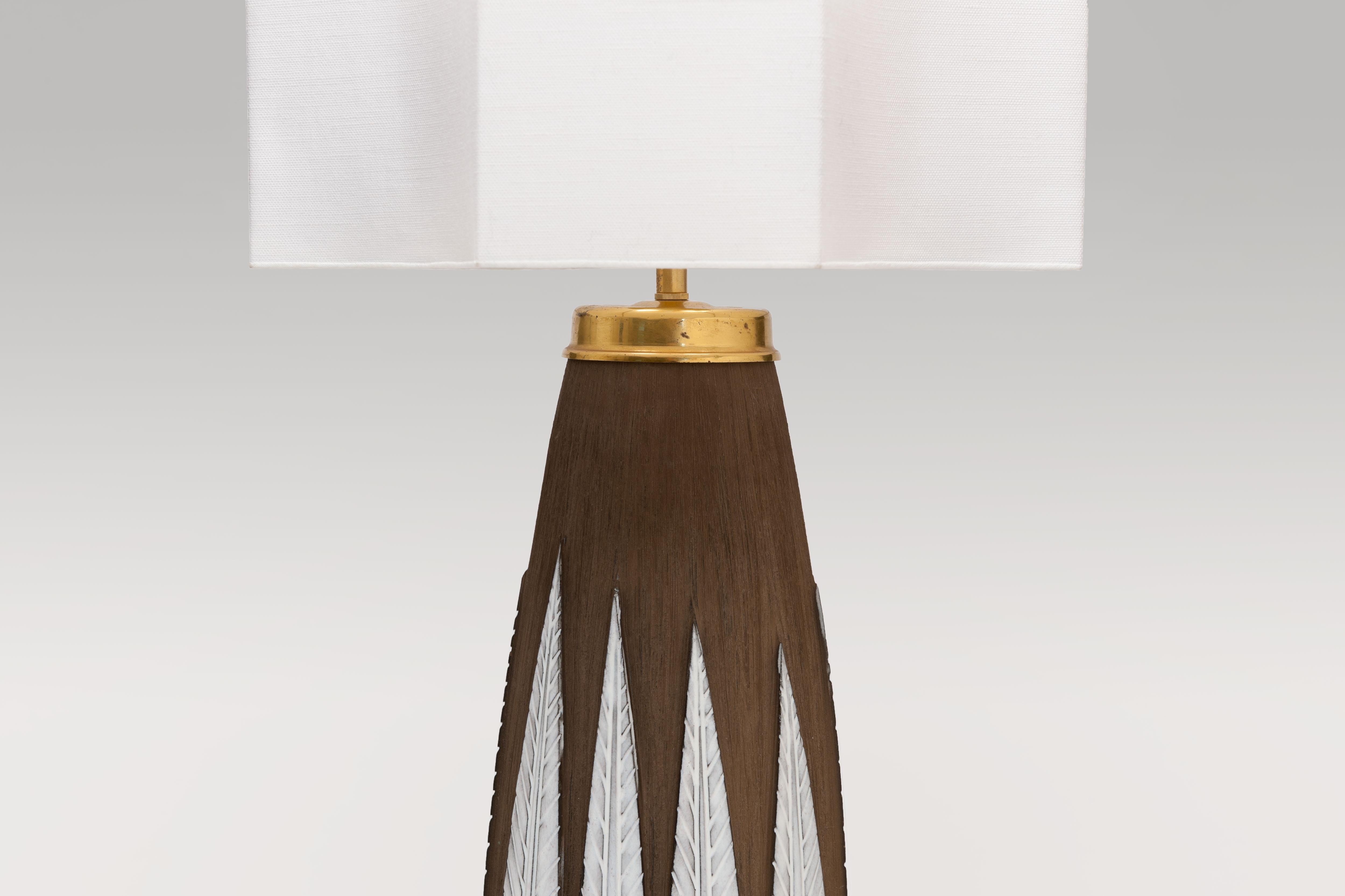 Anna-Lisa Thomson Ceramic 'Paprika' Vase Lamp by Upsala Ekeby, Swedish Modern In Good Condition In Utrecht, NL