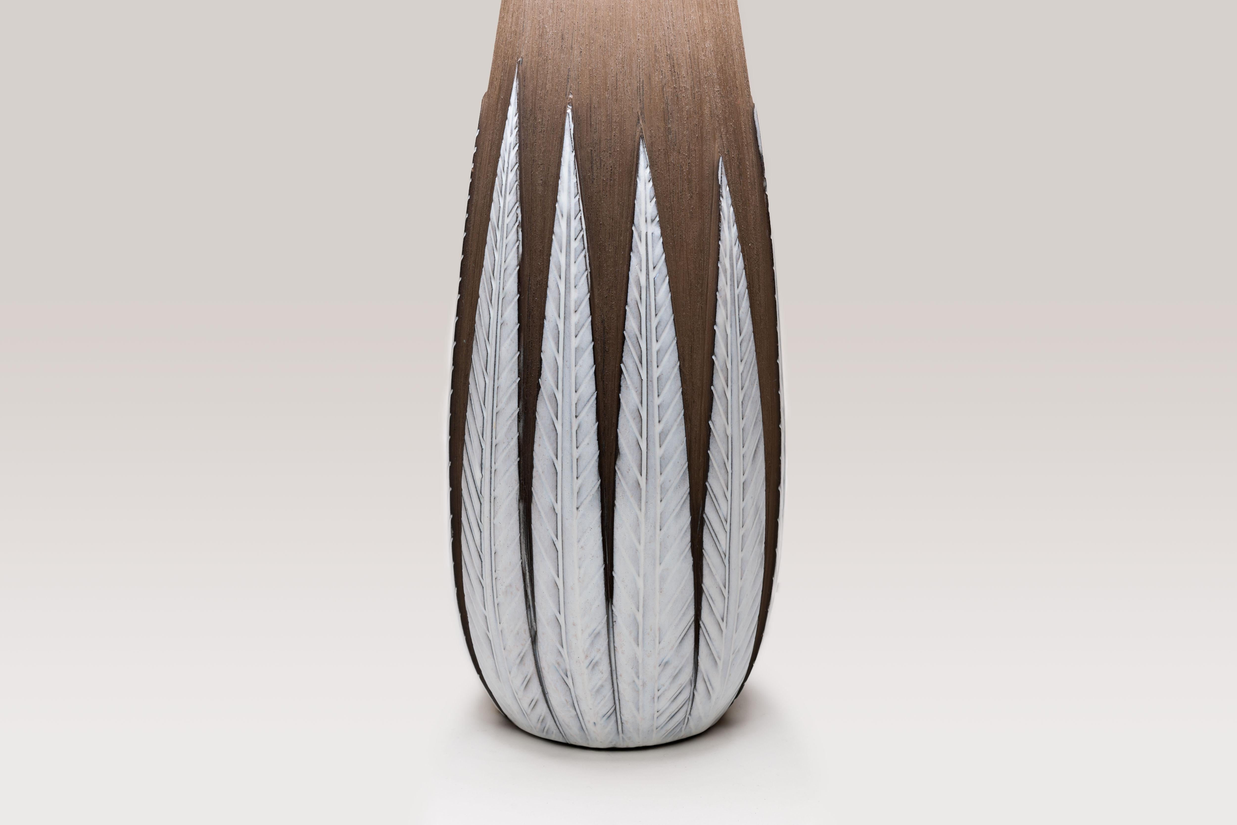 Anna-Lisa Thomson Ceramic 'Paprika' Vase Lamp by Upsala Ekeby, Swedish Modern 1