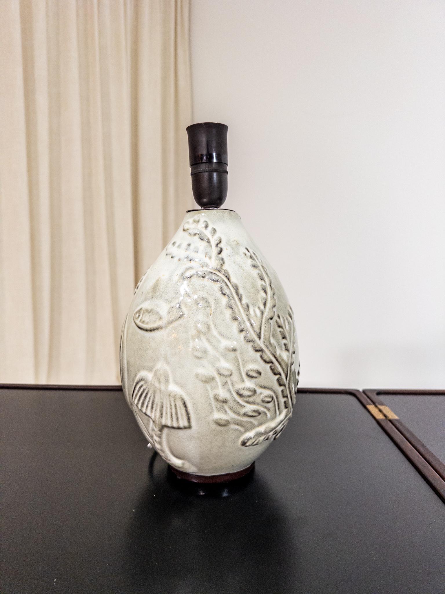 Anna-Lisa Thomson Lámpara de sobremesa de cerámica, Gefle Suecia, años 40-50 en venta 1