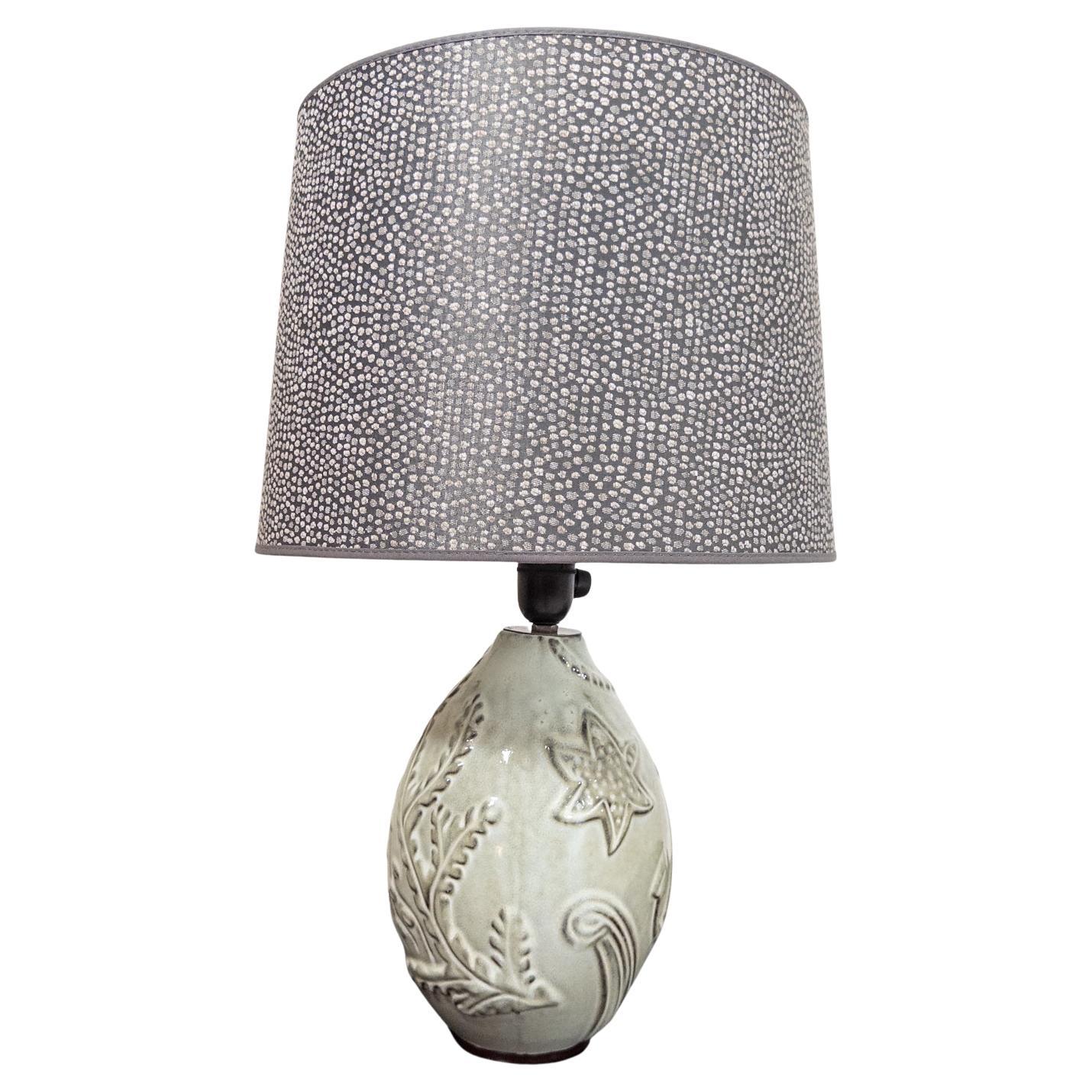 Anna-Lisa Thomson Ceramic Table Lamp, Gefle Sweden, 1940s–50s