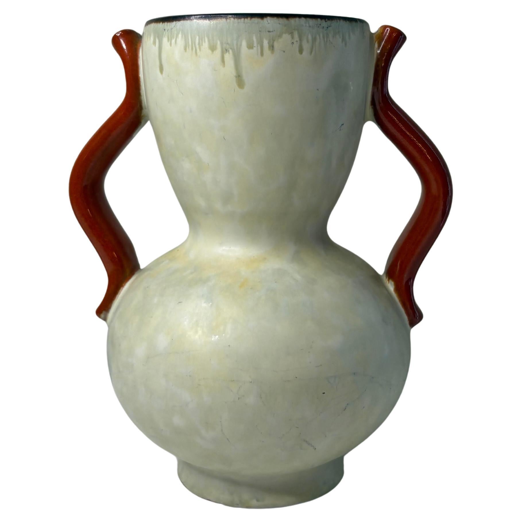 Anna-Lisa Thomson pour Uppsala Vase en céramique Ekeby, Suède 1940s Modernité suédoise