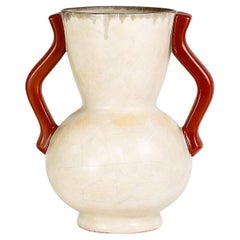 Anna-Lisa Thomson pour Uppsala Vase en céramique Ekeby, Suède 1940s Modernité suédoise