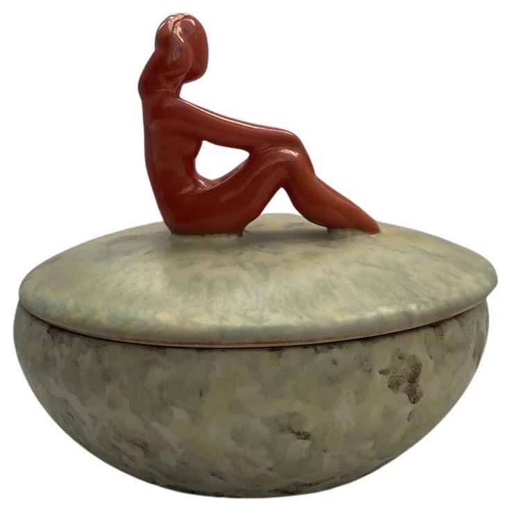Anna-Lisa Thomson for Upsala-Ekeby, Lidded Ceramic Bowl, Swede 1930's For Sale