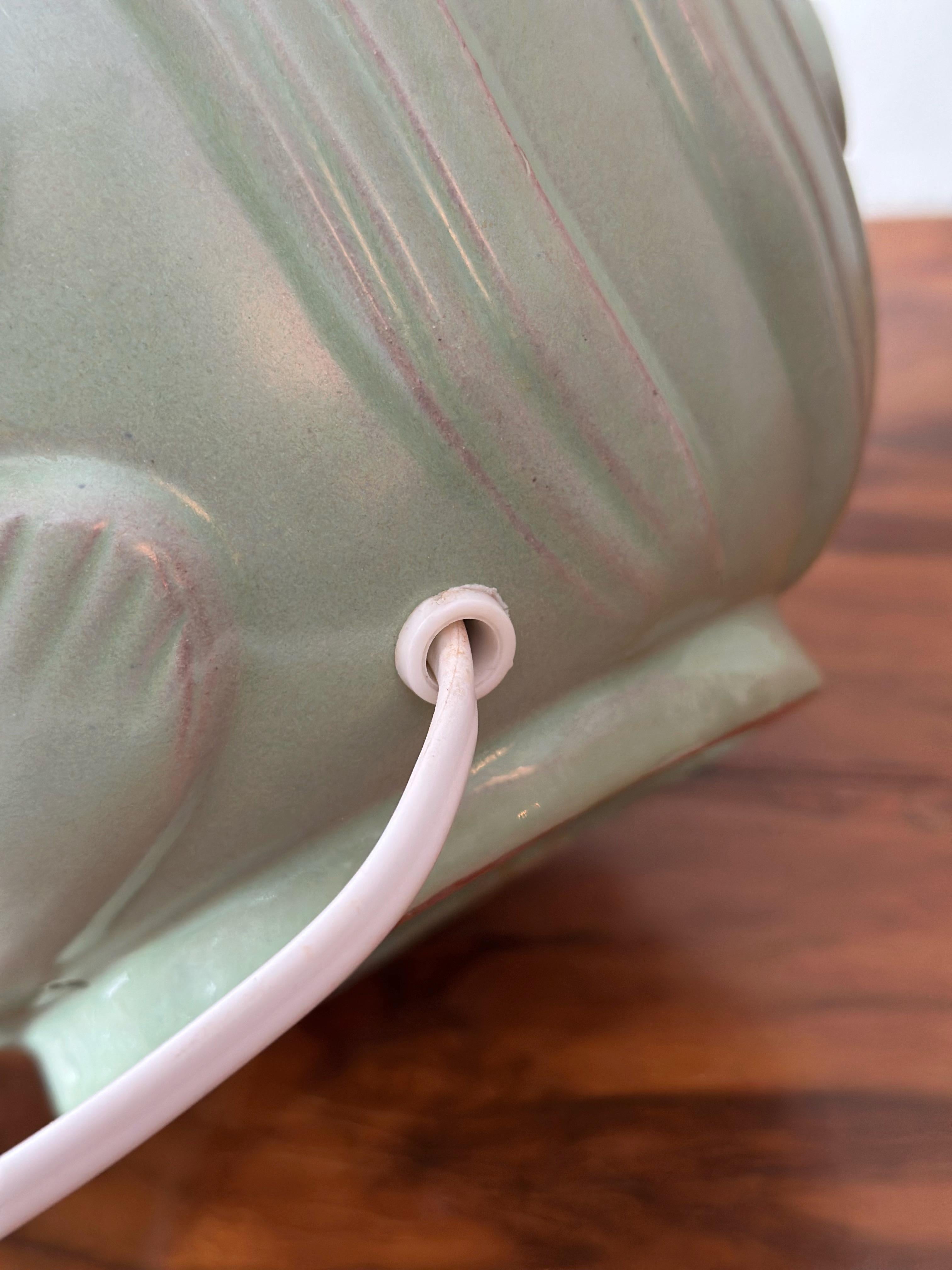 Lampada da tavolo in ceramica smaltata di Anna-Lisa Thomson di Upsala Ekeby, Svezia, anni '40. in vendita 9