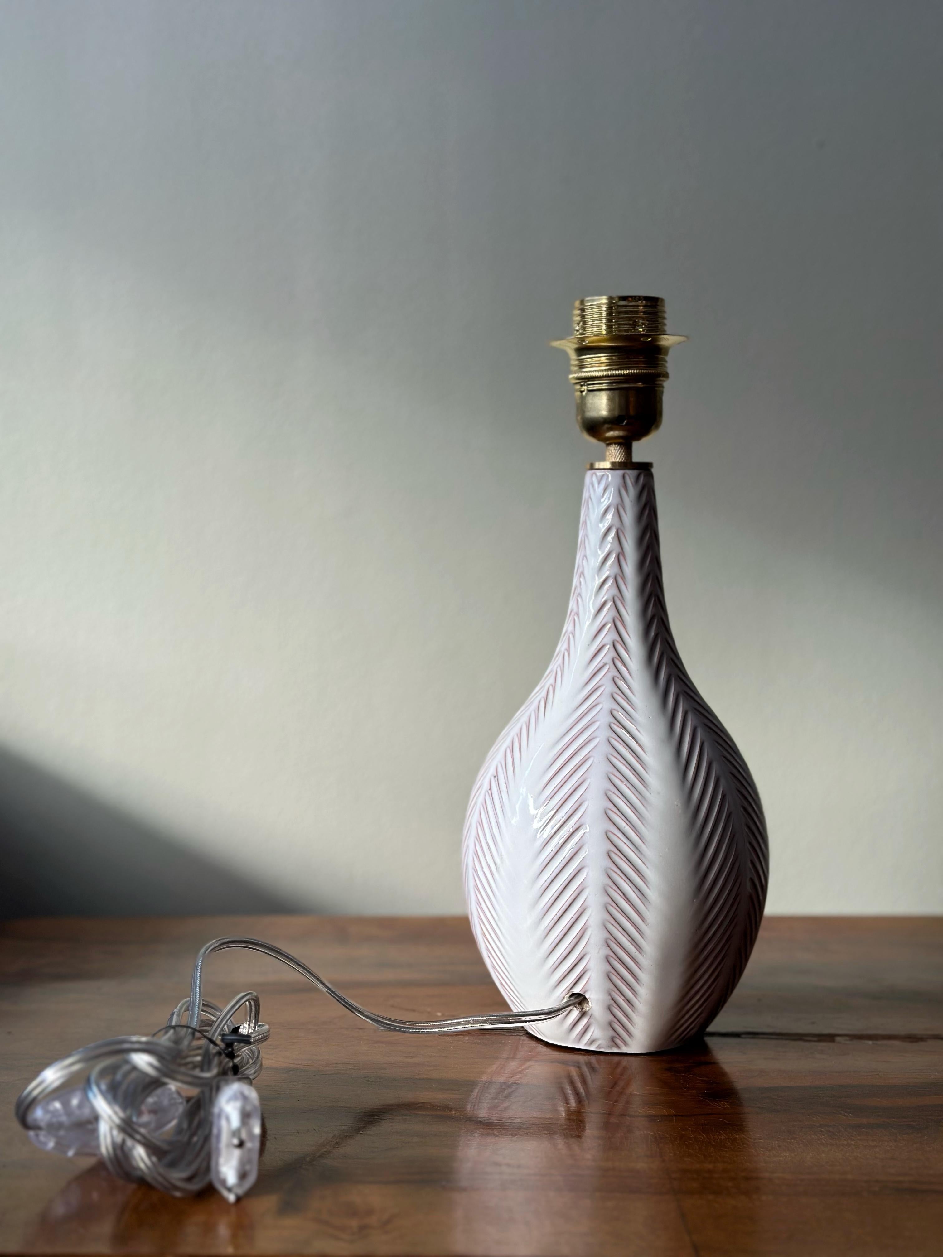 Poterie Lampe de table en céramique émaillée Anna-Lisa Thomson par Upsala Ekeby, Suède, années 1940 en vente