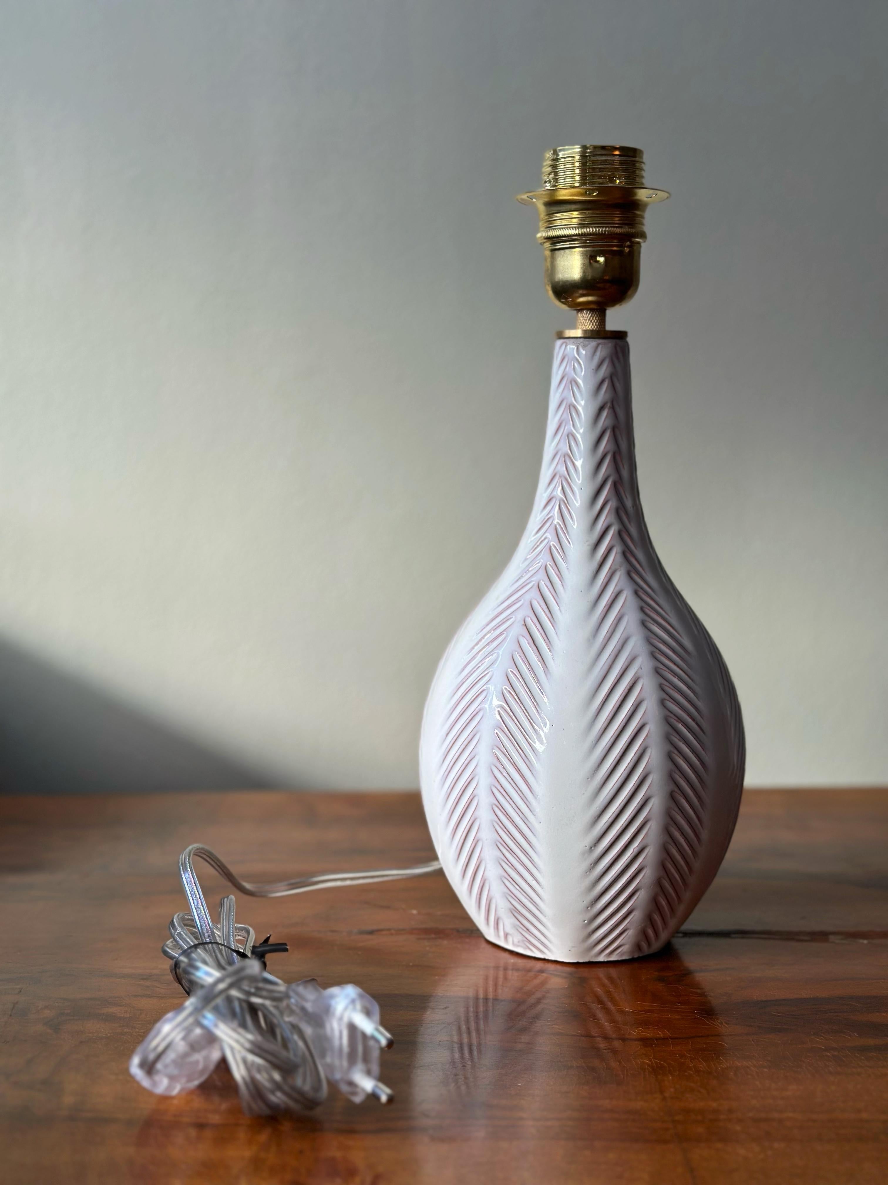 Lampe de table en céramique émaillée Anna-Lisa Thomson par Upsala Ekeby, Suède, années 1940 en vente 1