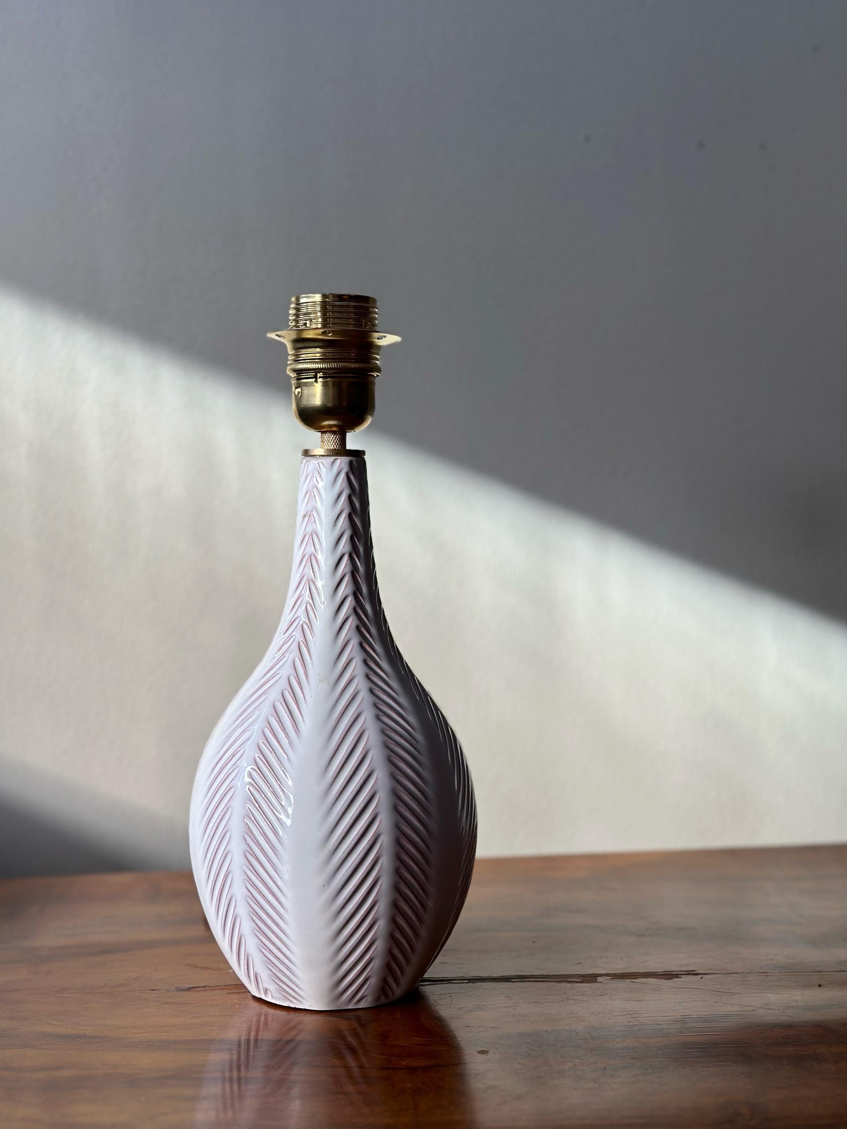 Lampe de table en céramique émaillée Anna-Lisa Thomson par Upsala Ekeby, Suède, années 1940 en vente 2