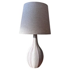 Anna-Lisa Thomson, glasierte Keramik-Tischlampe von Upsala Ekeby, Schweden, 1940er Jahre
