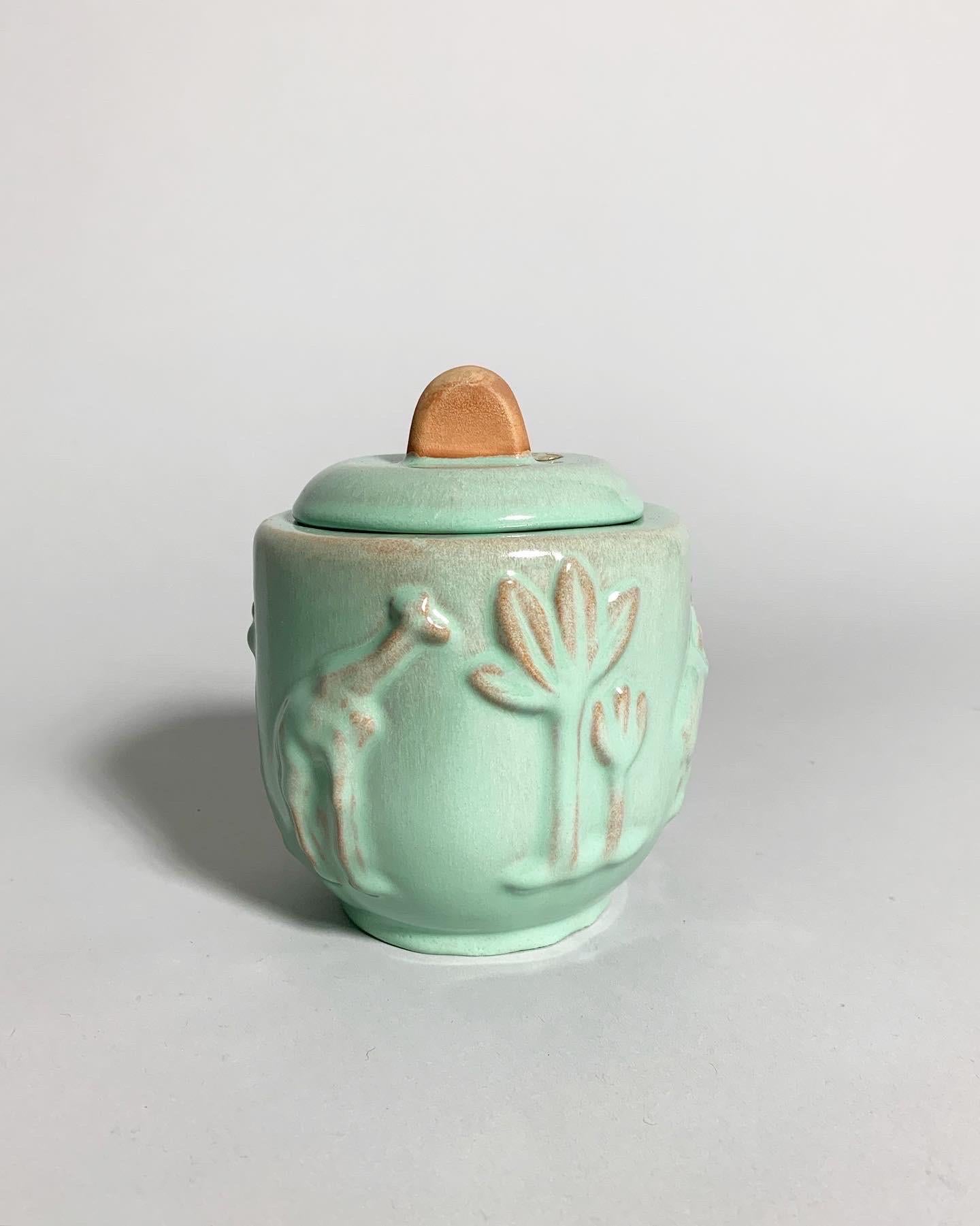 Swedish Anna Lisa Thomson Lidded Ceramic Jar Upsala Ekeby, Sweden, 1940s