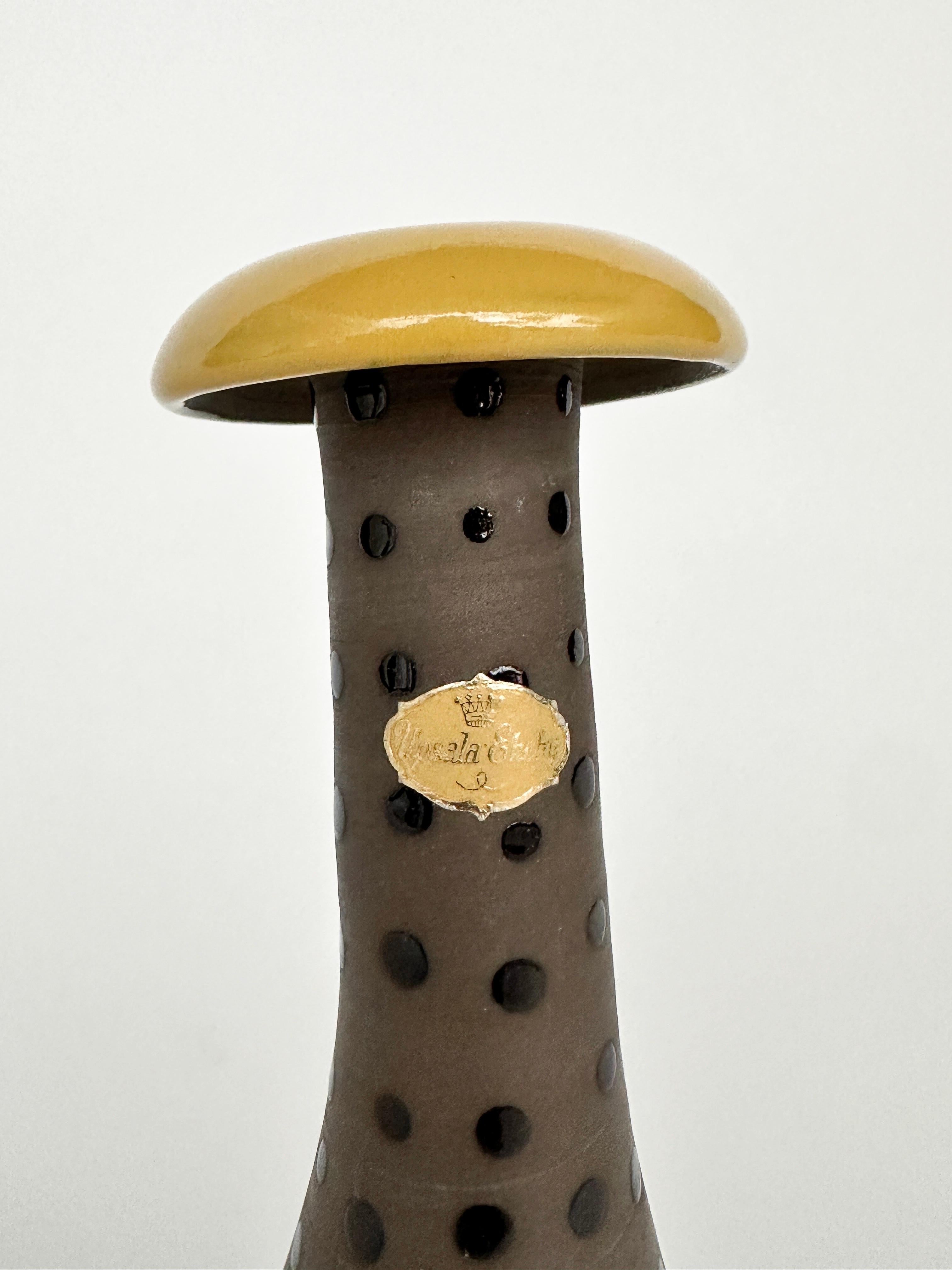 Hand-Crafted Anna Lisa Thomson Marina Vase Upsala Ekeby Anemone 1950s Polka Dots For Sale