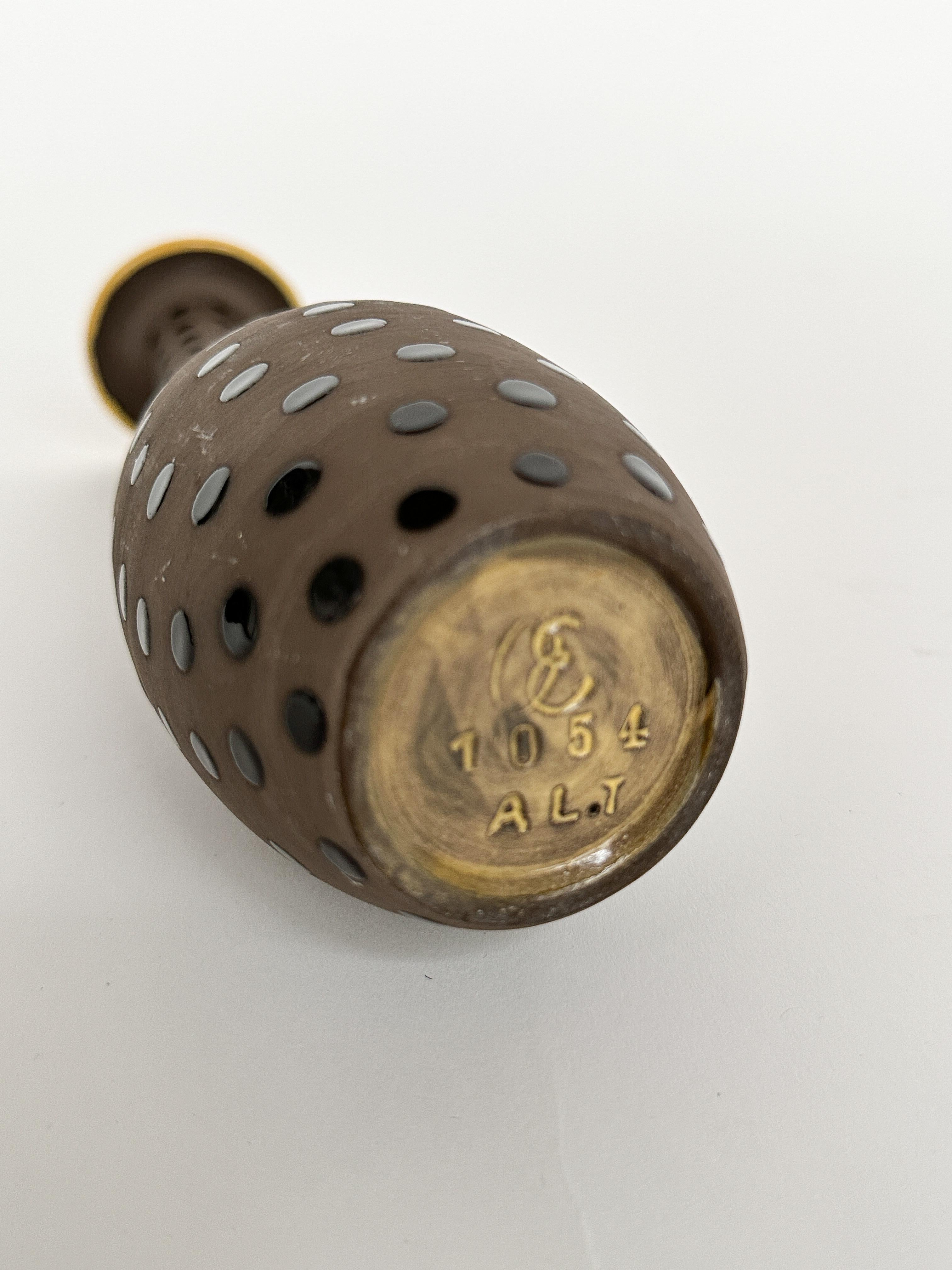 Earthenware Anna Lisa Thomson Marina Vase Upsala Ekeby Anemone 1950s Polka Dots For Sale