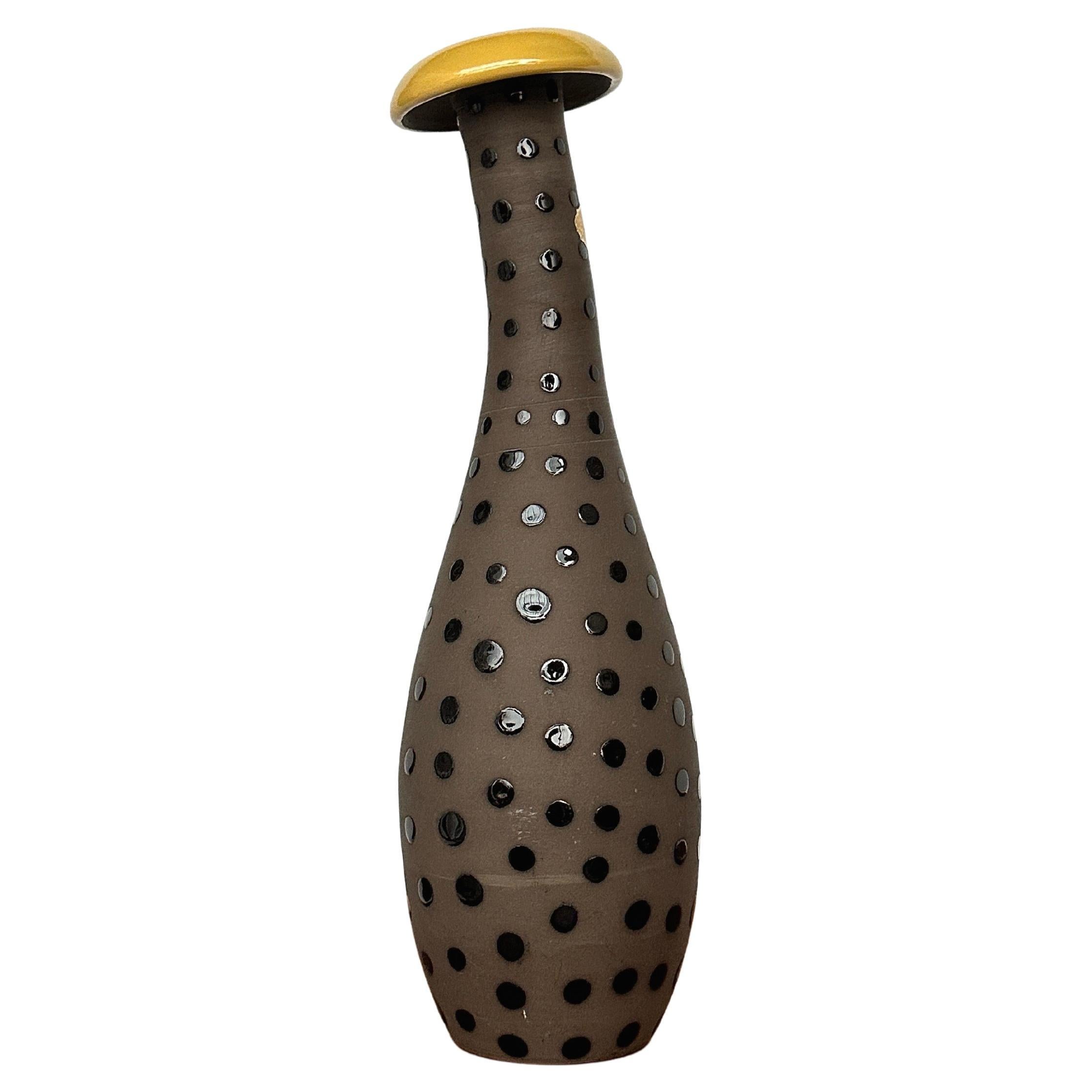 Anna Lisa Thomson Marina Vase Upsala Ekeby Anemone 1950s Polka Dots For Sale