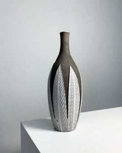 Anna-Lisa Thomson Paprika Vase Stoneware Relief Upsala Ekeby 1950s