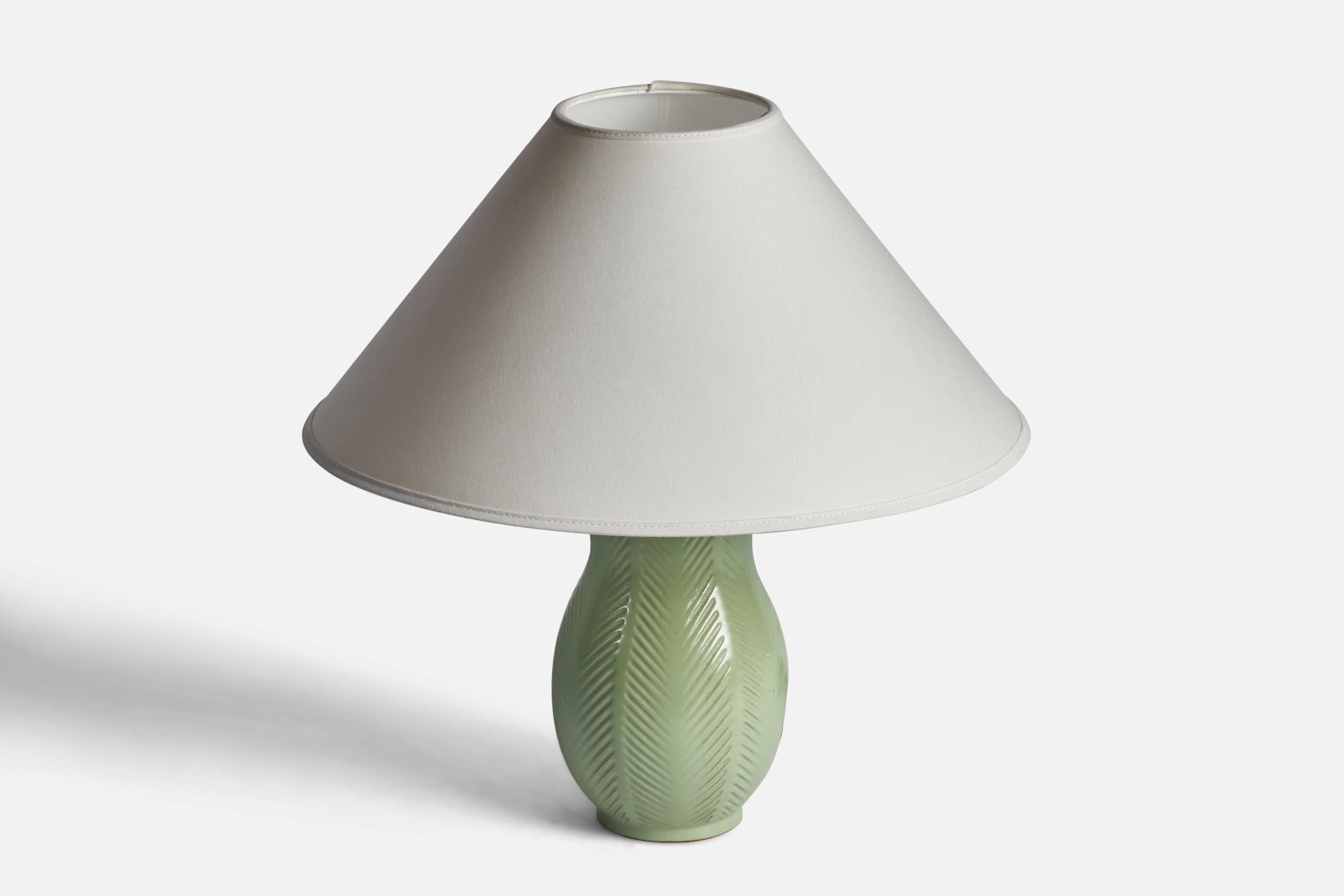 Scandinavian Modern Anna-Lisa Thomson, Table Lamp, Earthenware, Sweden, 1930s For Sale