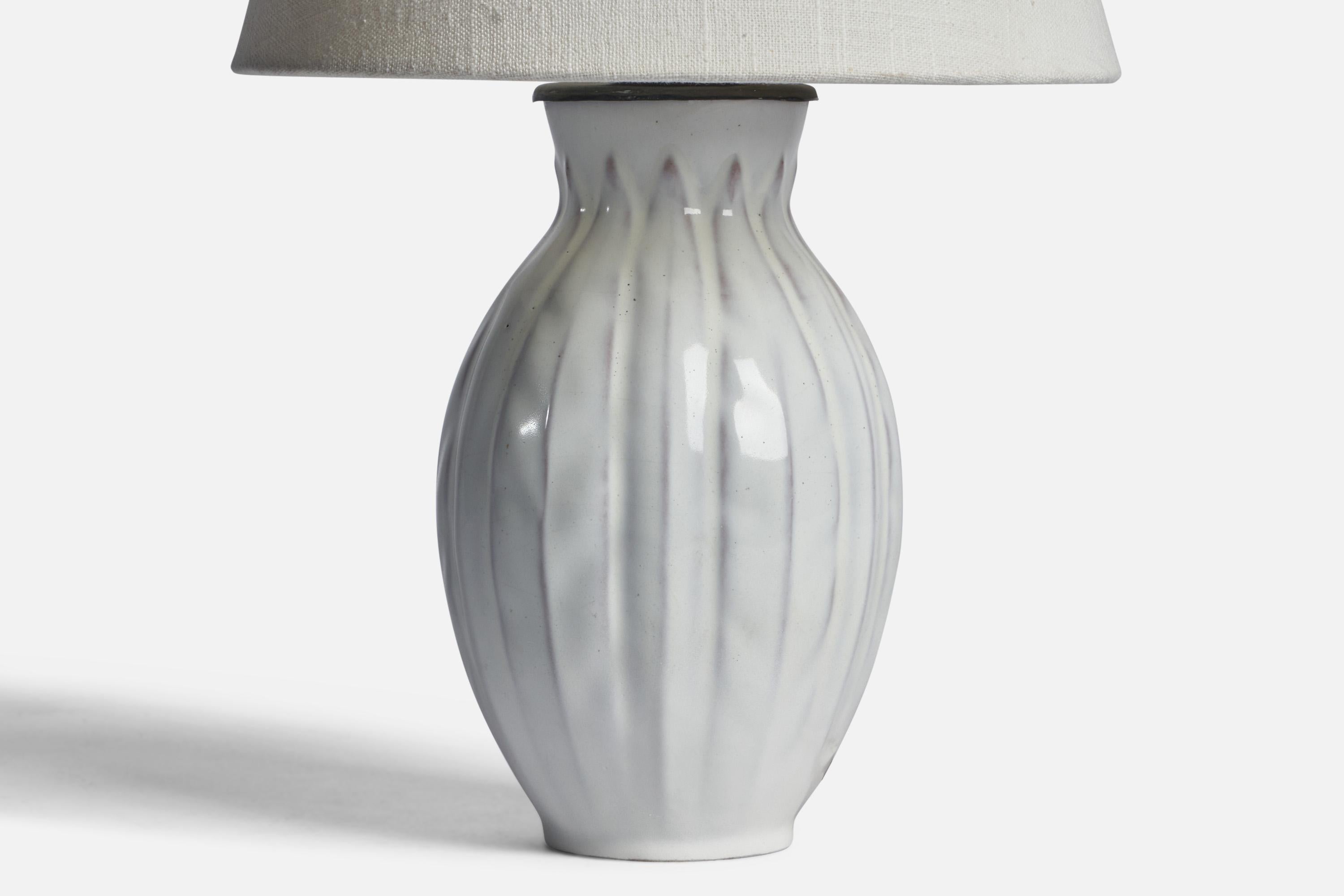 Swedish Anna-Lisa Thomson, Table Lamp, Earthenware, Sweden, 1930s For Sale