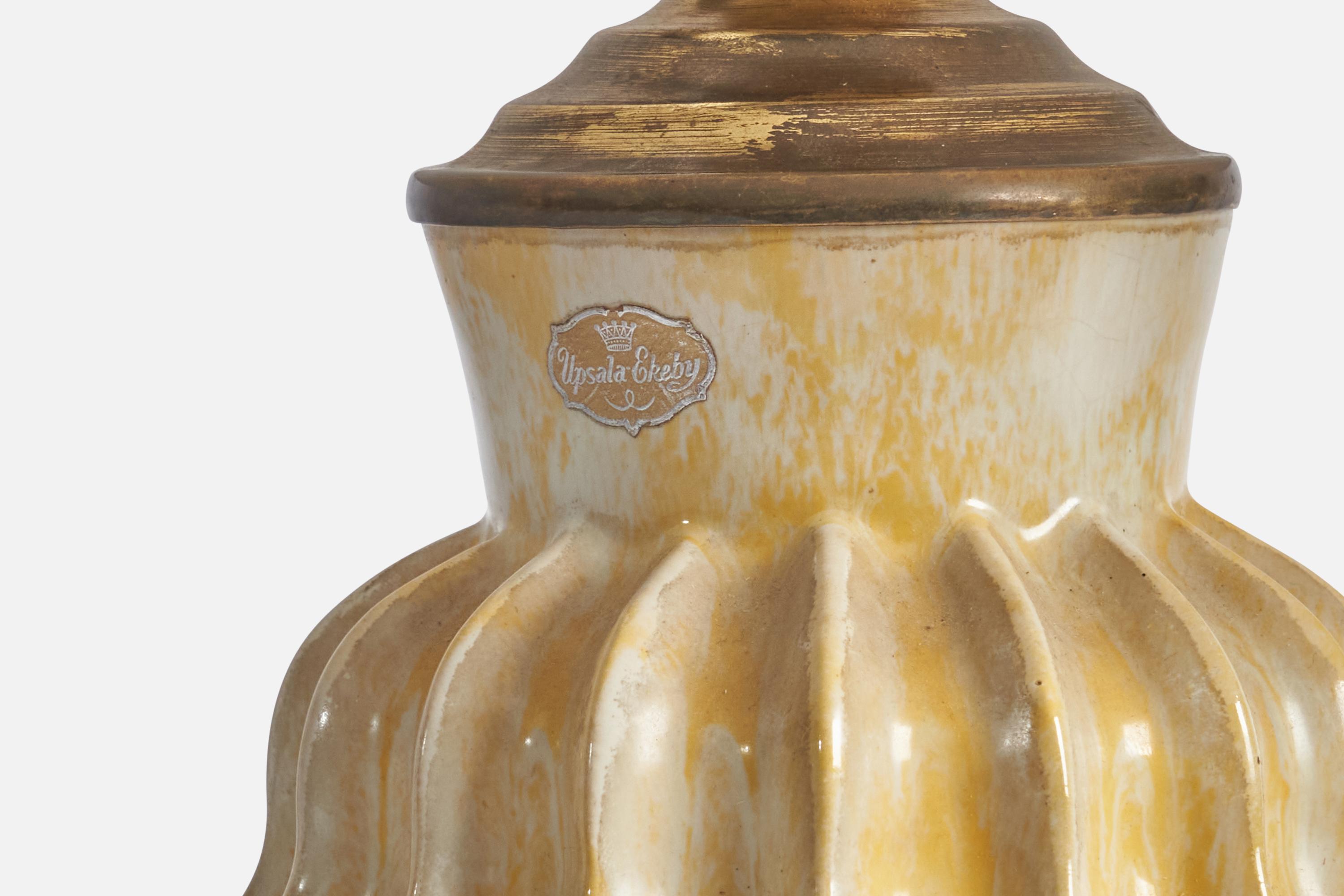 Anna-Lisa Thomson, Table Lamp, Earthenware, Sweden, 1930s In Good Condition For Sale In High Point, NC