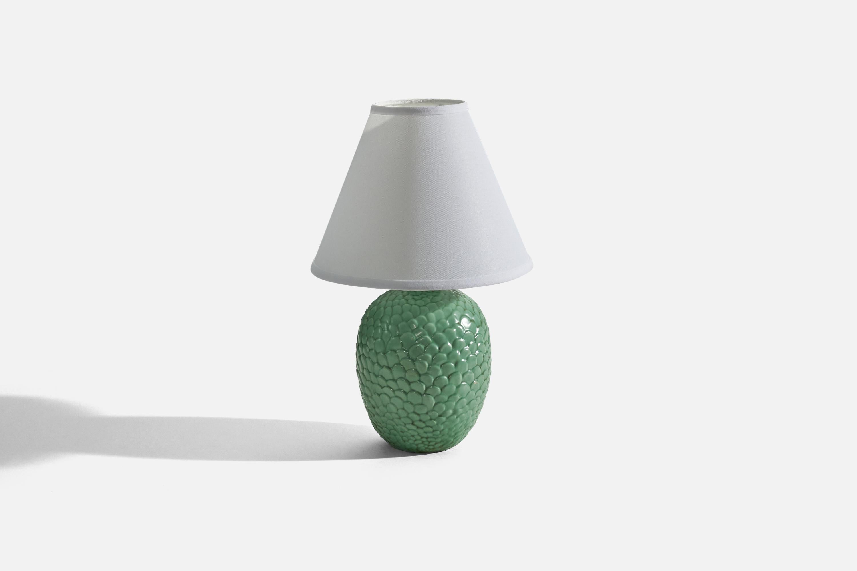 Organique Anna-Lisa Thomson, lampe de bureau, céramique émaillée, Gefle, Suède, années 1930 en vente