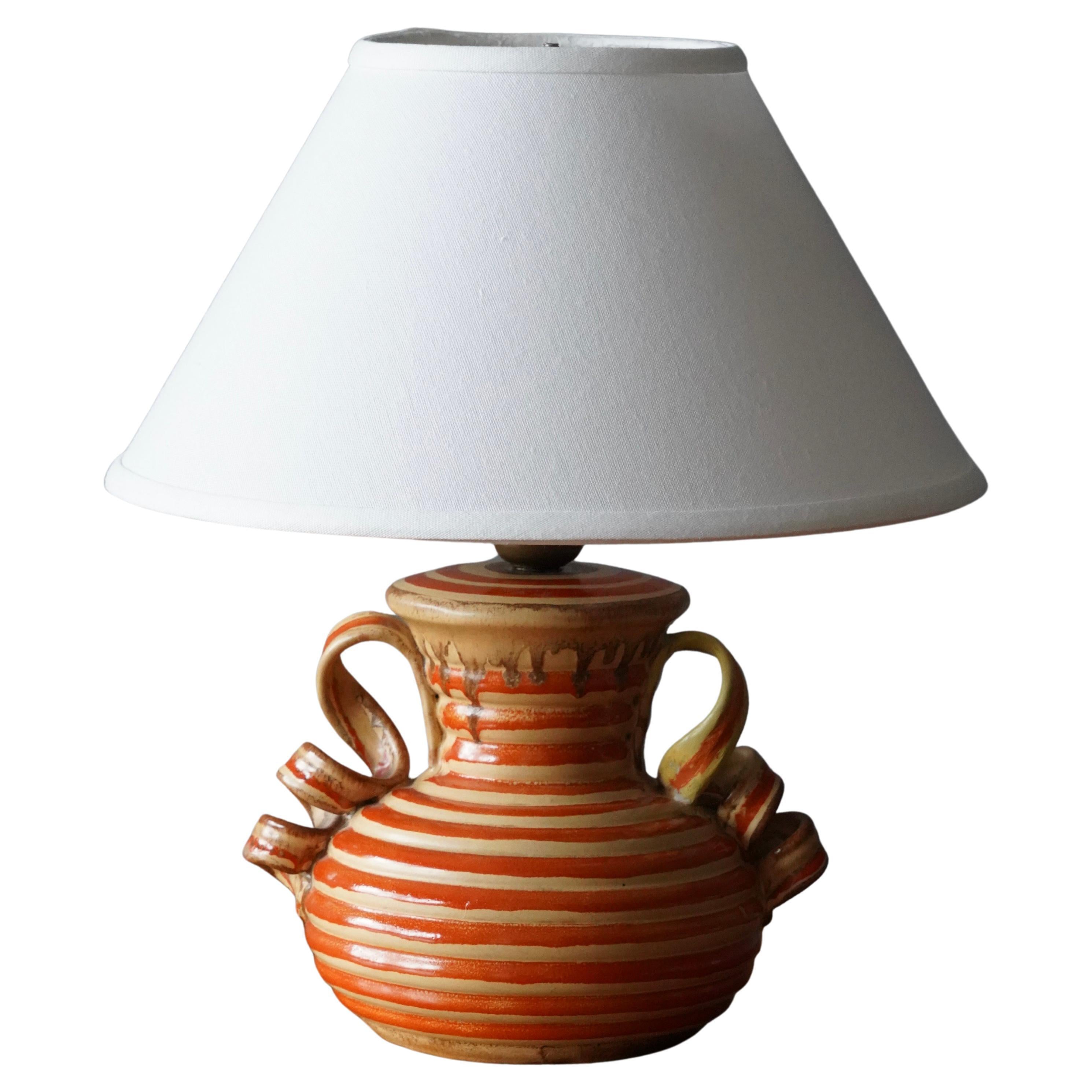 Anna-Lisa Thomson, Table Lamp, Glazed Ceramic, Upsala-Ekeby, Sweden, 1940s