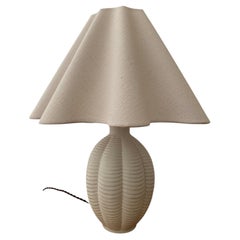 Anna-Lisa Thomson Table Lamp with Wavy Shade by Uppsala Ekeby