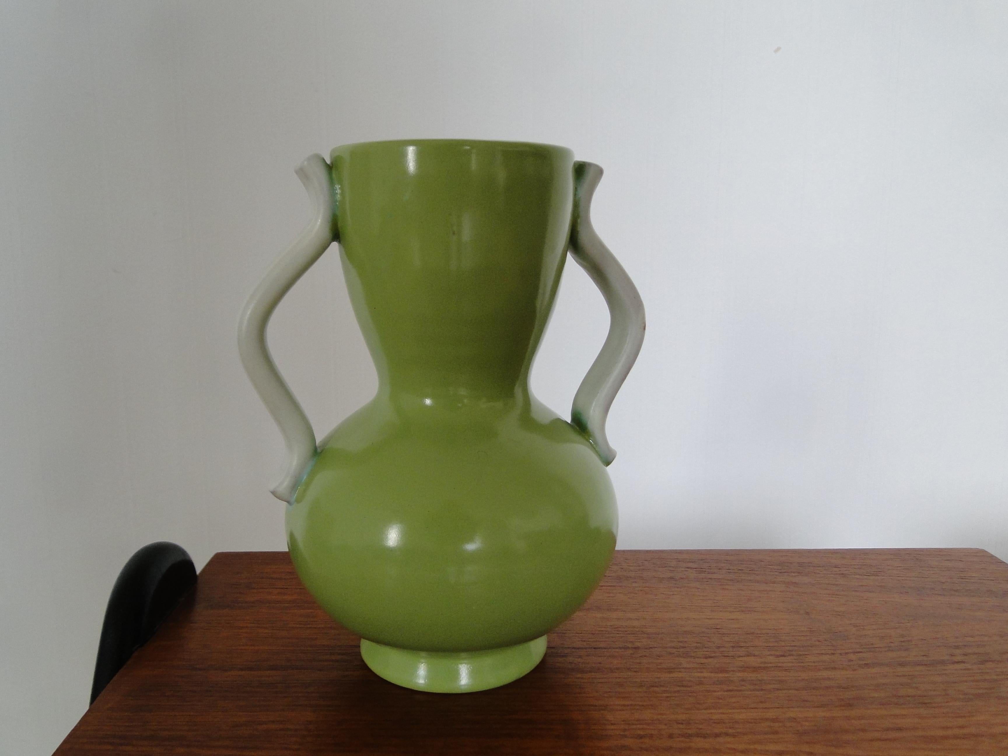 Anna Lisa Thomson Upsala-Ekeby Vase Glazed Ceramic Sweden For Sale 1