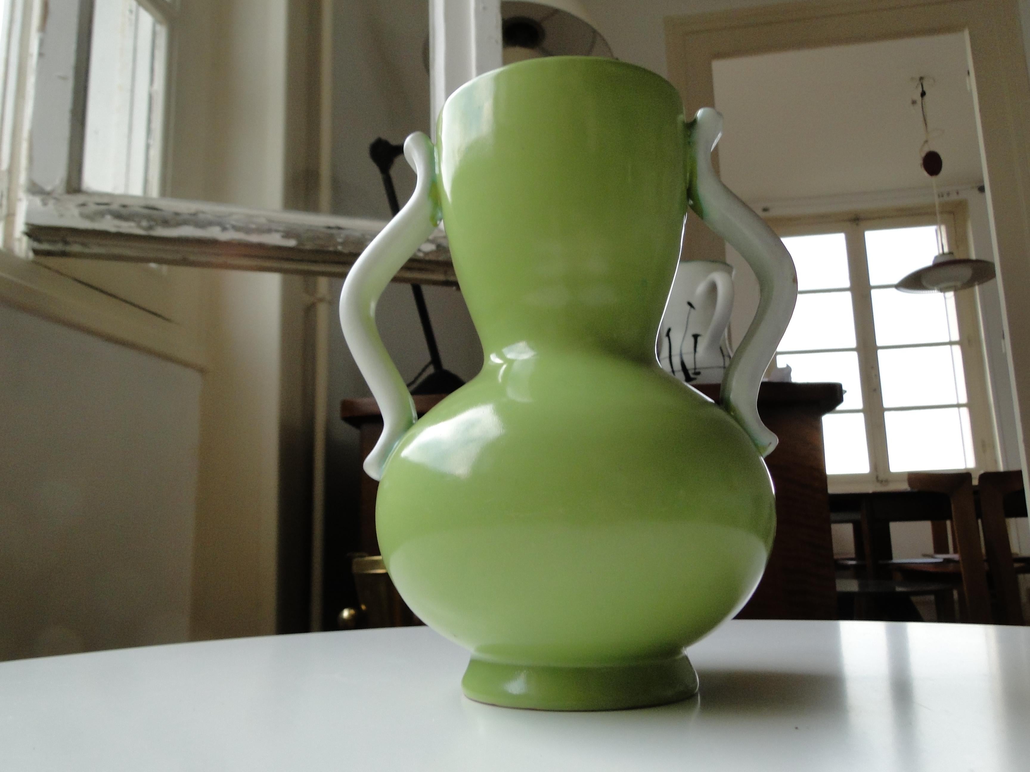 Vernissé Vase en céramique émaillée Anna Lisa Thomson pour Upsala-Ekeby, Suède en vente