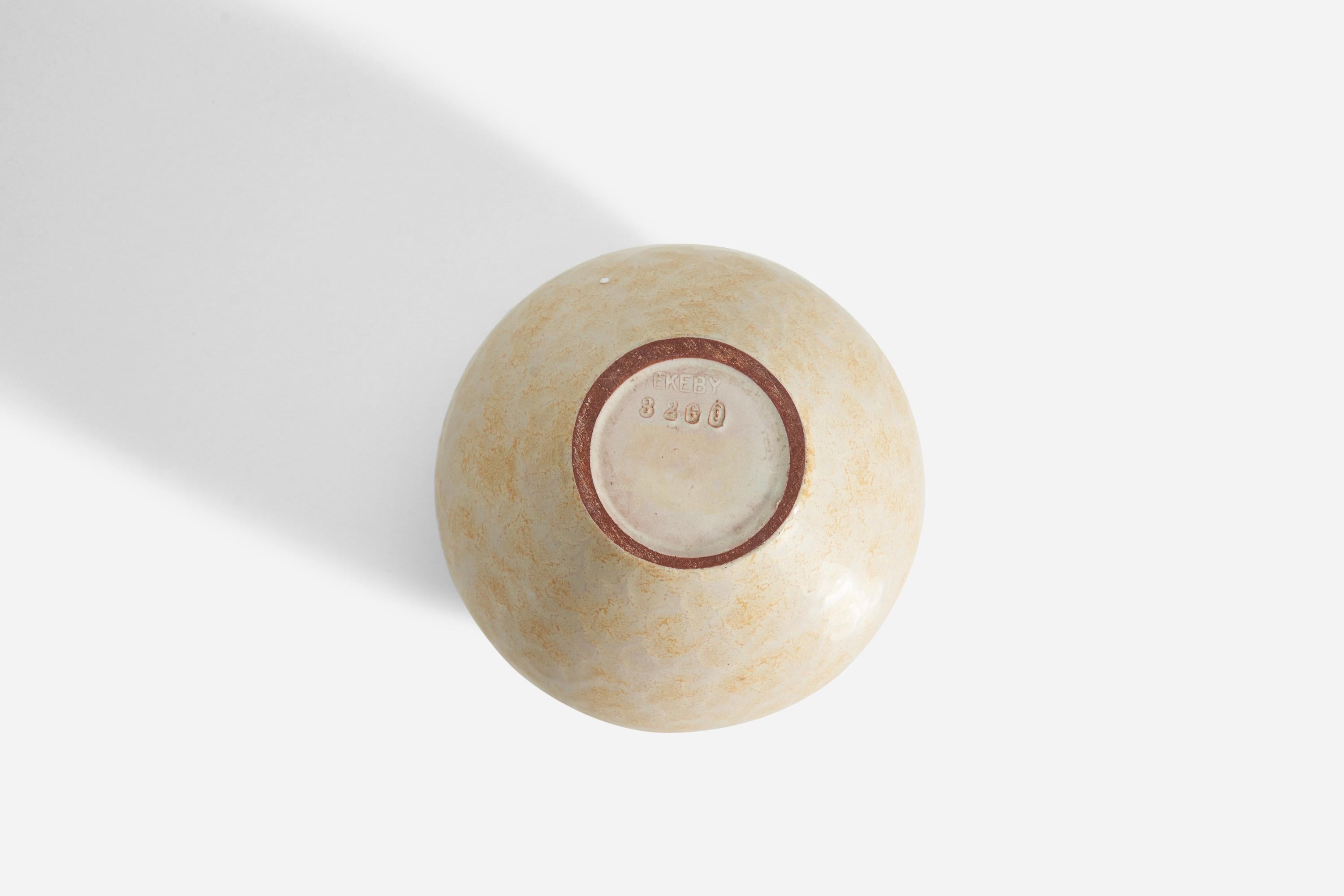 Anna-Lisa Thomson, Vase, beige glasierte Keramik, Upsala-Ekeby Schweden, 1940er Jahre im Zustand „Gut“ im Angebot in High Point, NC