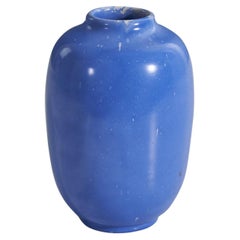 Anna-Lisa Thomson, Vase, Blue-Glazed Earthenware, Upsala-Ekeby, Sweden, 1940s