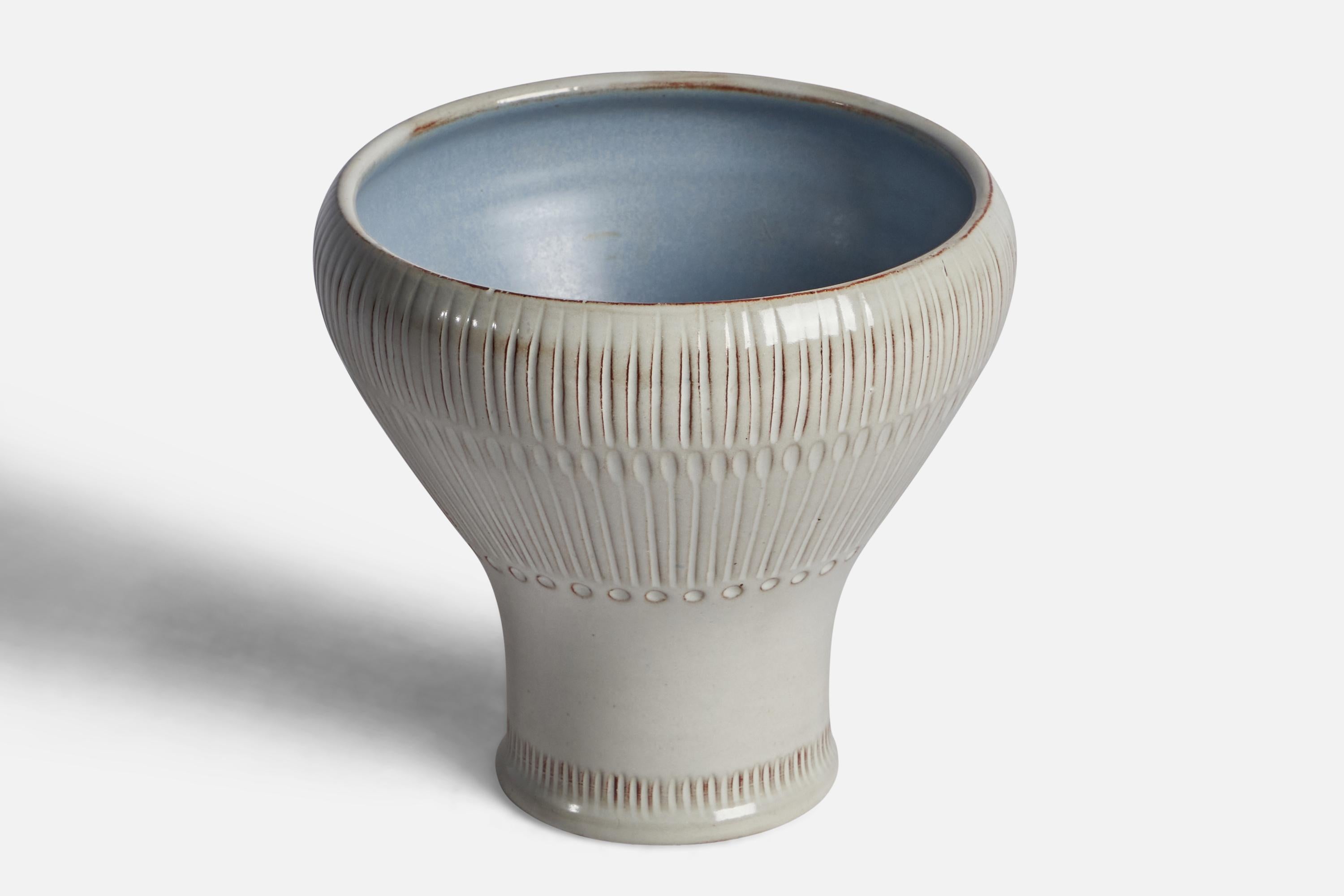 Anna-Lisa Thomson, Vase, Steingut, Schweden, 1930er Jahre (Skandinavische Moderne) im Angebot