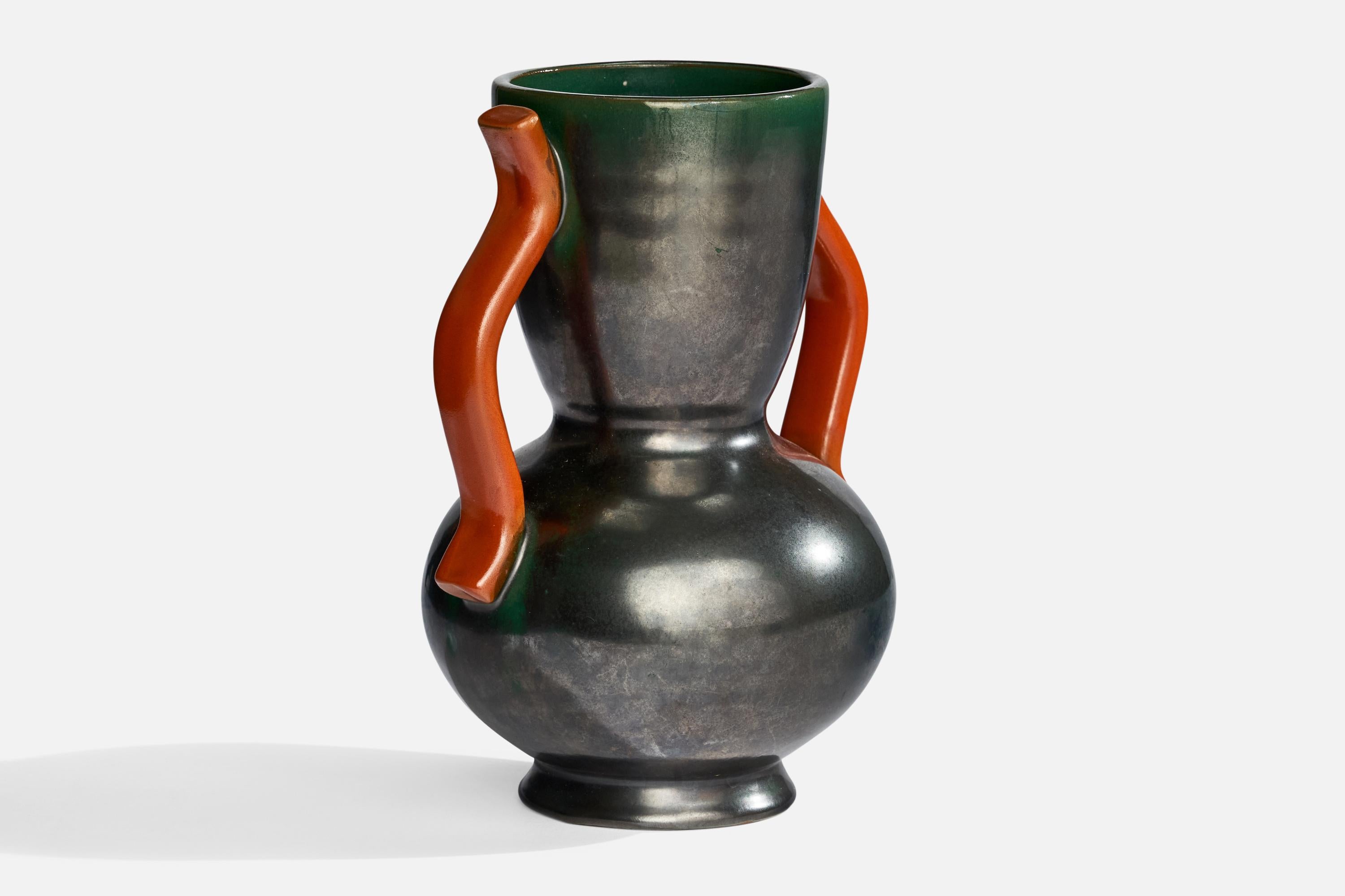 Anna-Lisa Thomson, Vase, Steingut, Schweden, 1930er Jahre (Schwedisch) im Angebot
