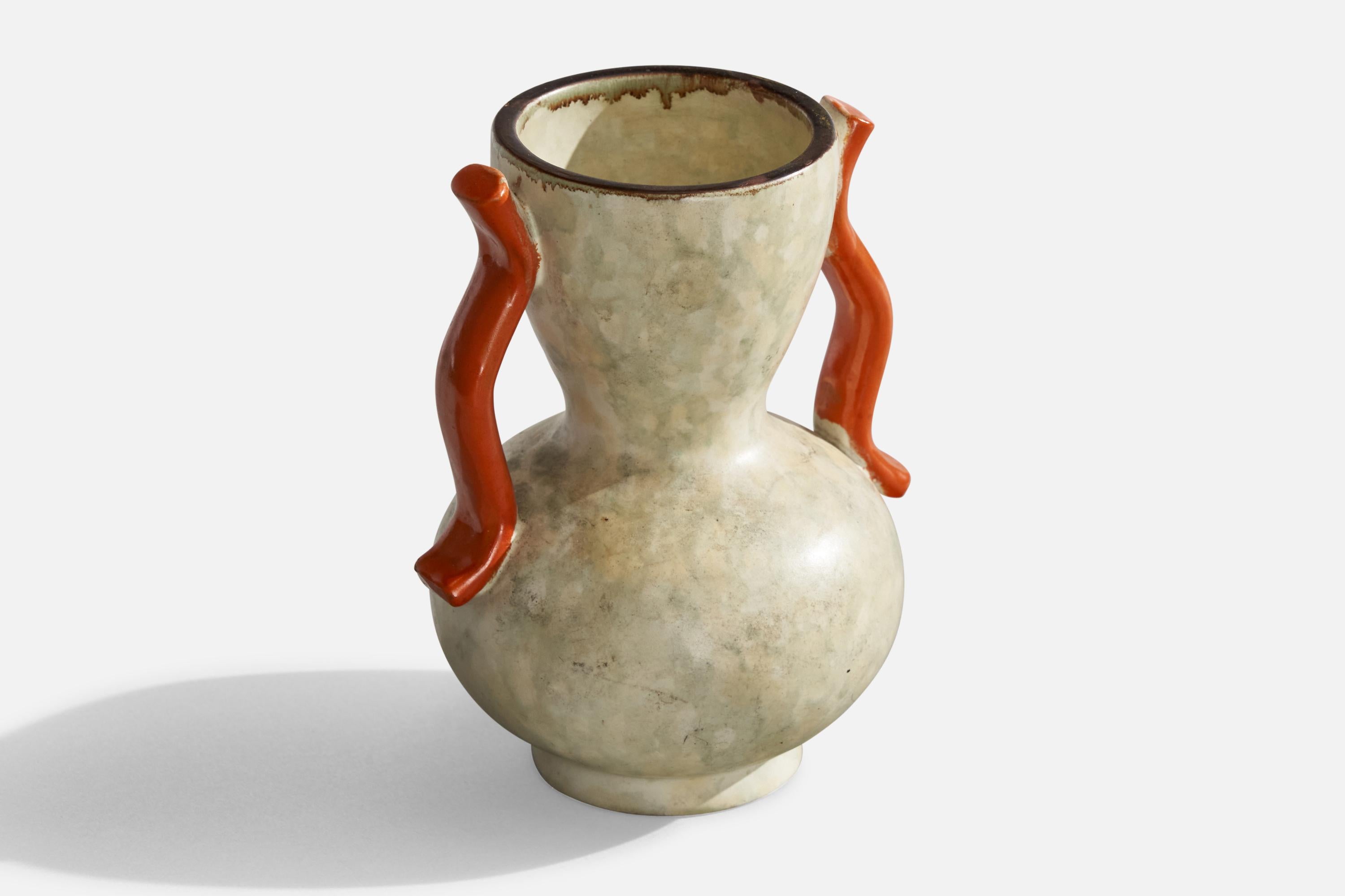 Scandinavo moderno Anna-Lisa Thomson, Vaso, Terracotta, Svezia, anni '1930 in vendita