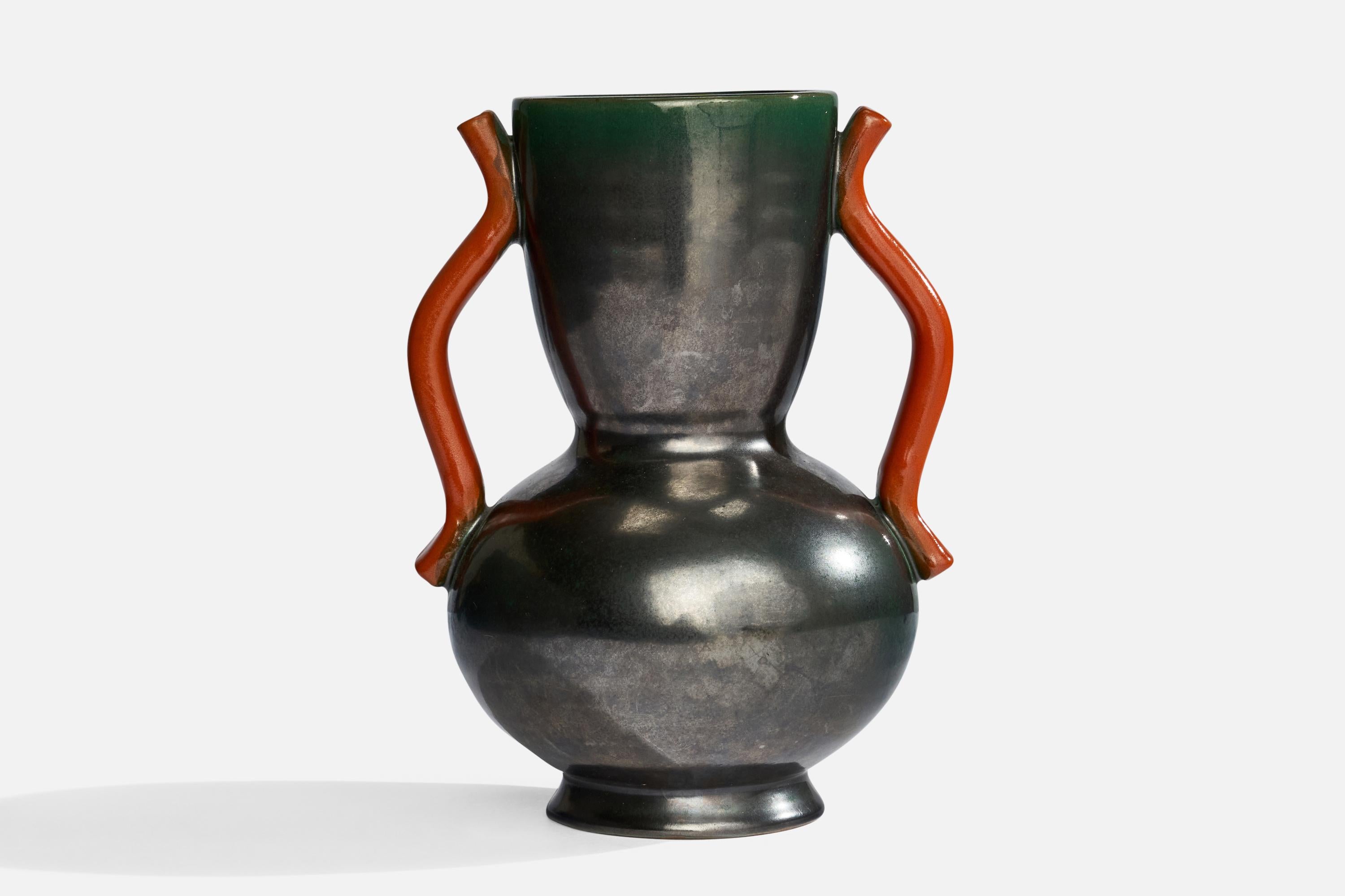 Anna-Lisa Thomson, Vase, Steingut, Schweden, 1930er Jahre (Tonware) im Angebot