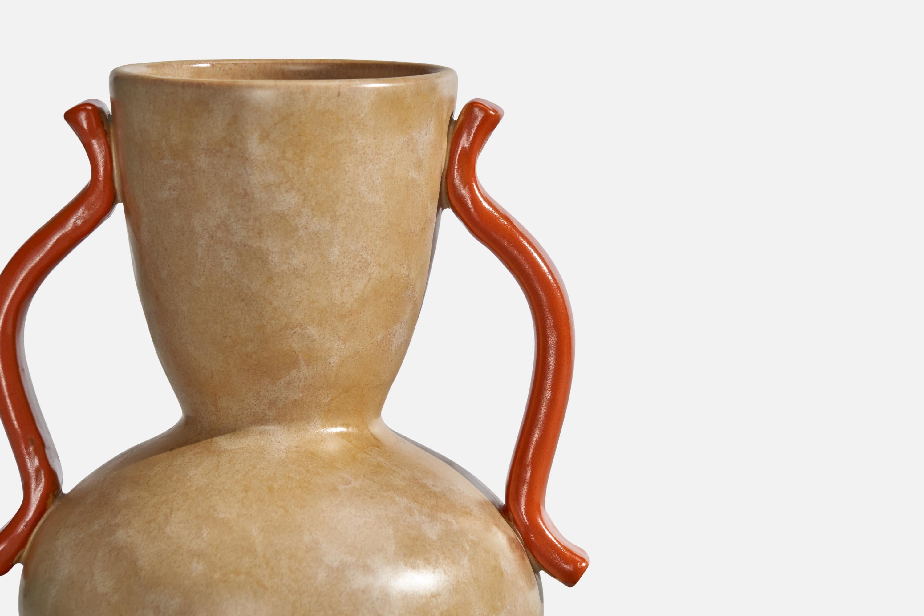 Metà XX secolo Anna-Lisa Thomson, Vaso, Terracotta, Svezia, anni '1930 in vendita