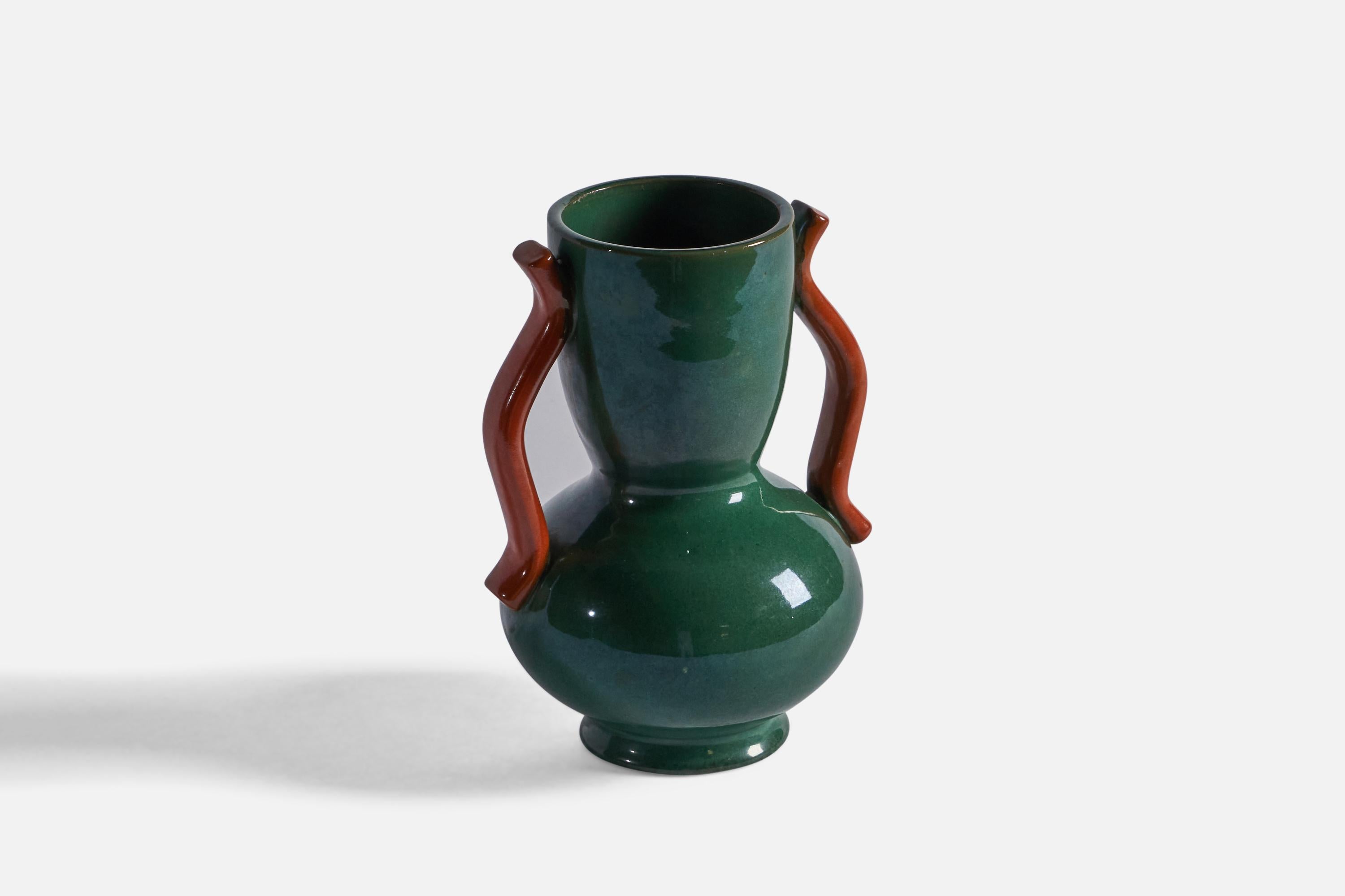 Scandinavian Modern Anna Lisa Thomson, Vase, Earthenware, Sweden, 1940s For Sale