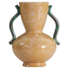 Anna-Lisa Thomson, Vase, Glazed Earthenware, Upsala-Ekeby Sweden 1940s