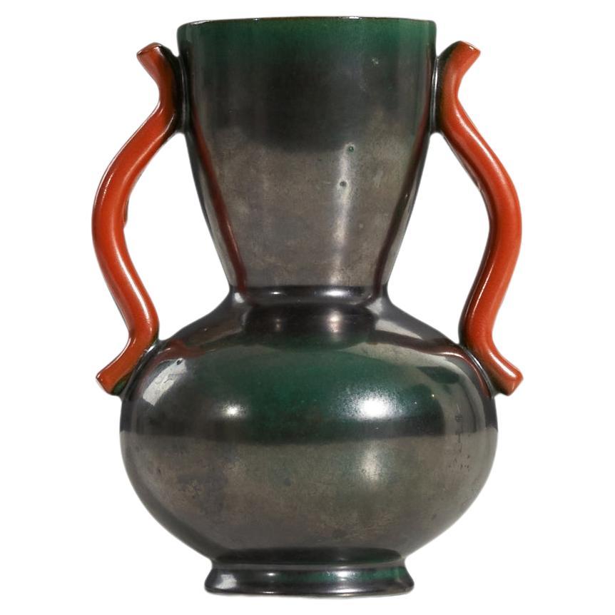 Anna-Lisa Thomson, Vase, Glazed Earthenware, Upsala-Ekeby, Sweden, 1940s
