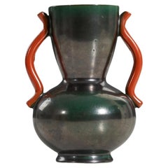 Anna-Lisa Thomson, Vase, glasiertes Steingut, Upsala-Ekeby, Schweden, 1940er Jahre