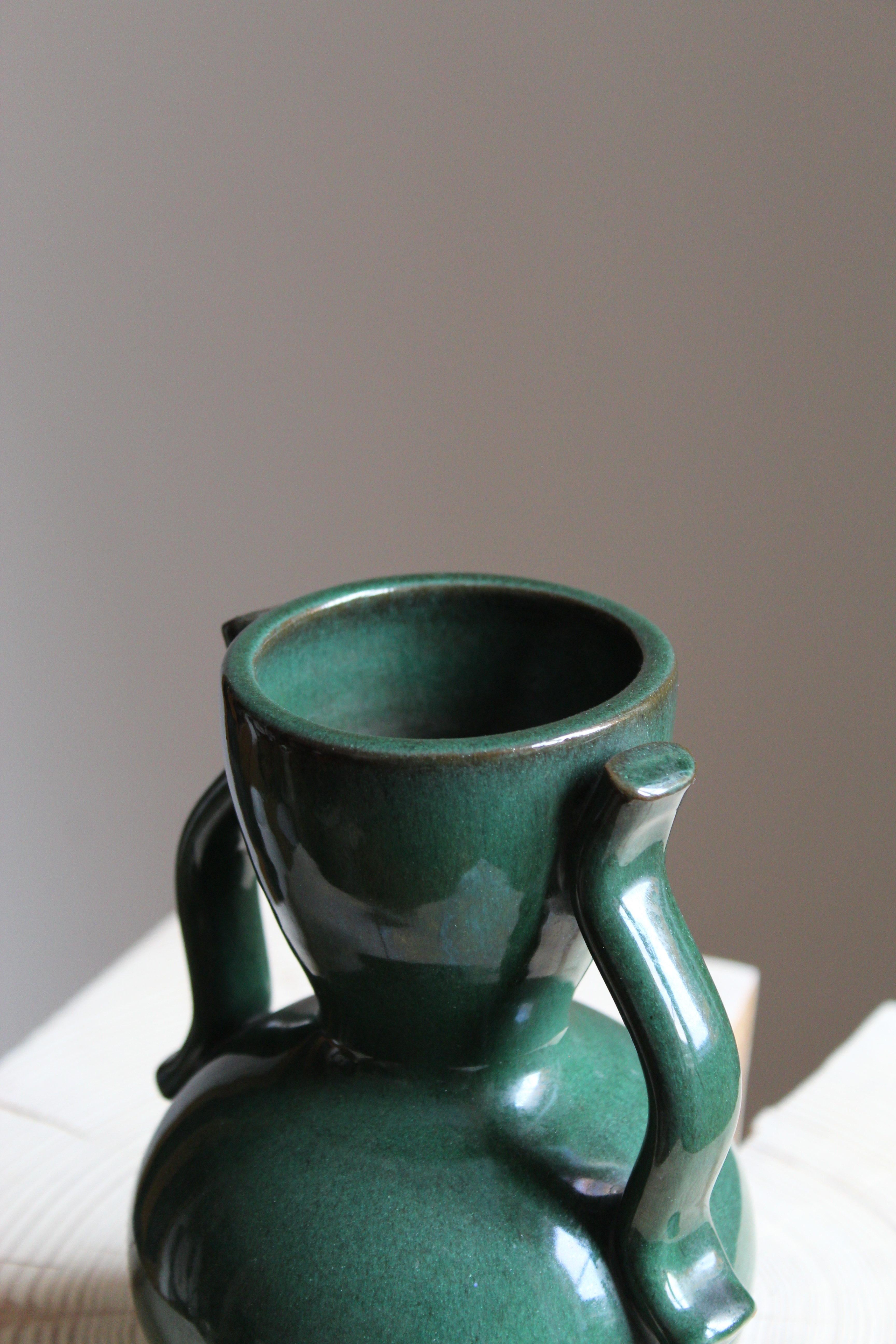 Anna-Lisa Thomson, Vase, Glazed Stoneware, Upsala-Ekeby, Sweden, 1940s In Good Condition In High Point, NC
