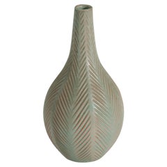 Anna-Lisa Thomson, Vase, Green-Glazed Earthenware, Upsala-Ekeby, Sweden, 1940s